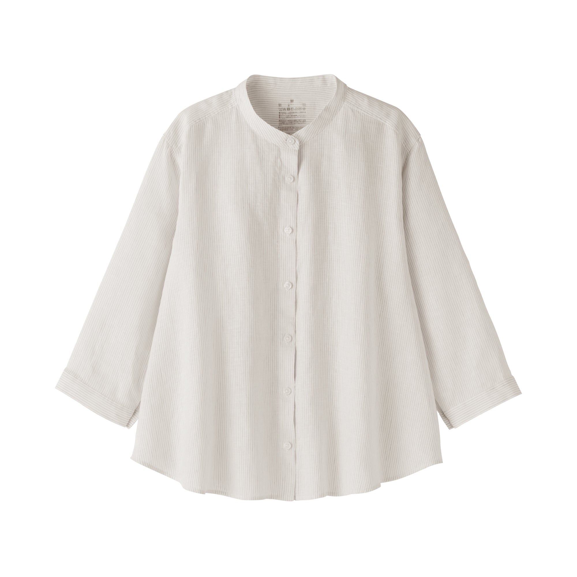 Women's Linen 3/4 Sleeve Striped Blouse