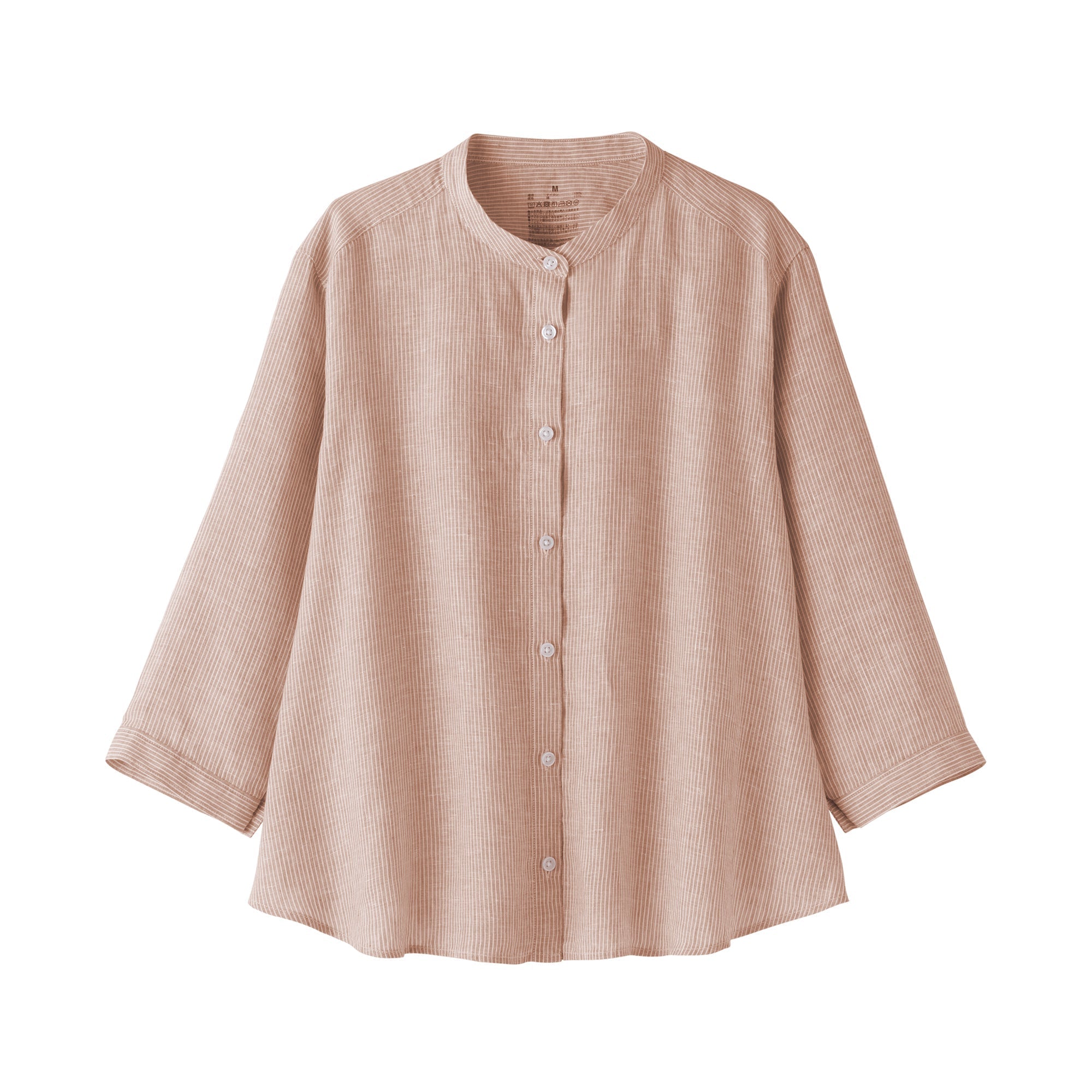 Women's Linen 3/4 Sleeve Striped Blouse