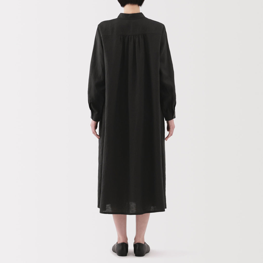 Women's Washed Linen Shirt Dress