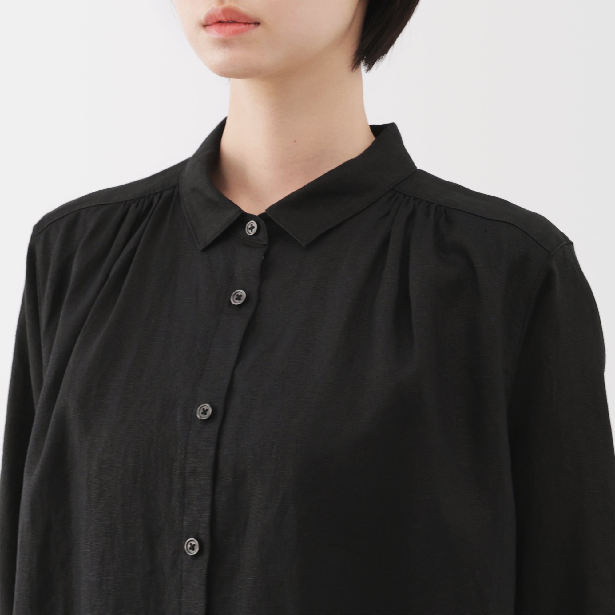 Women's Washed Linen Shirt Dress