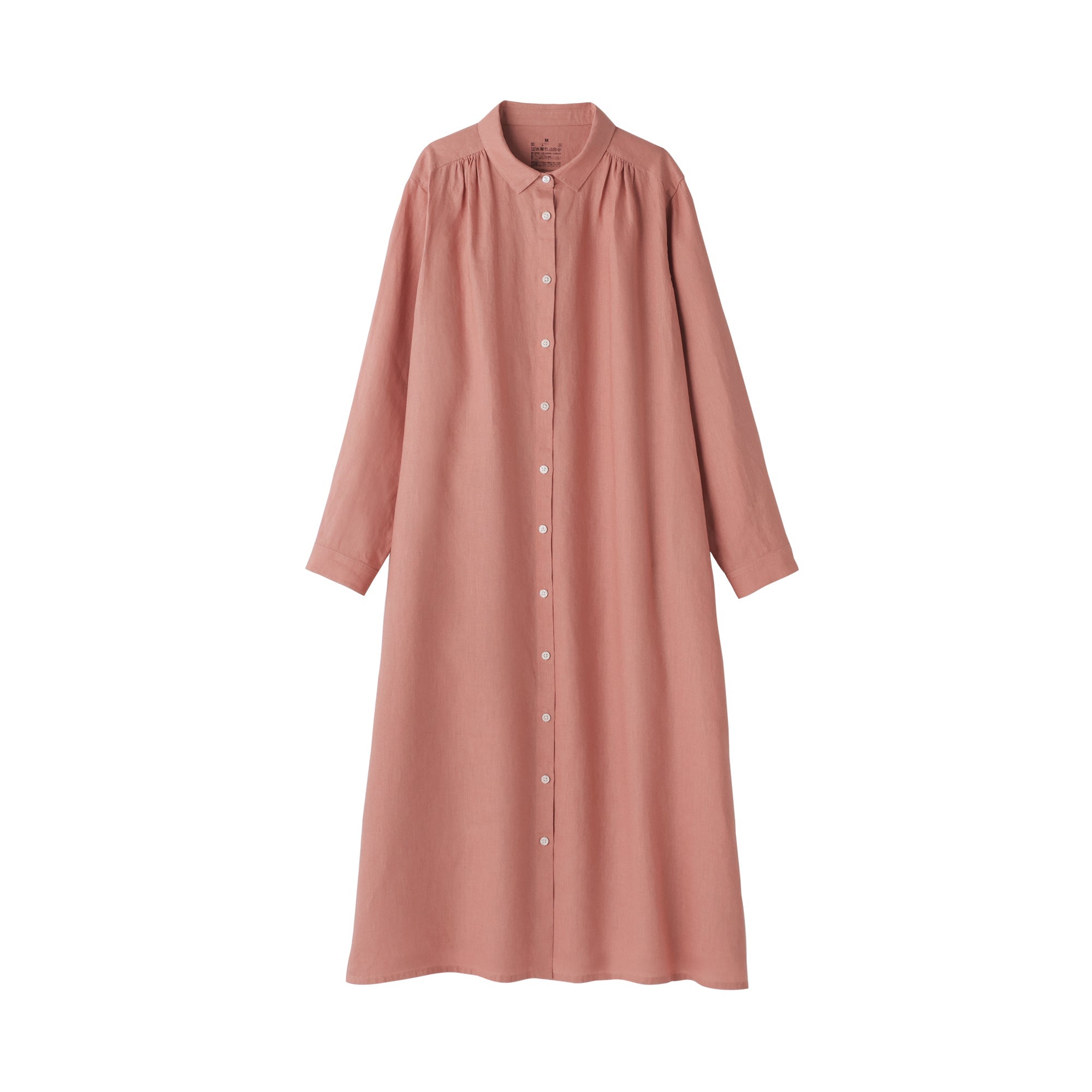 Women's Washed Linen Shirt Dress