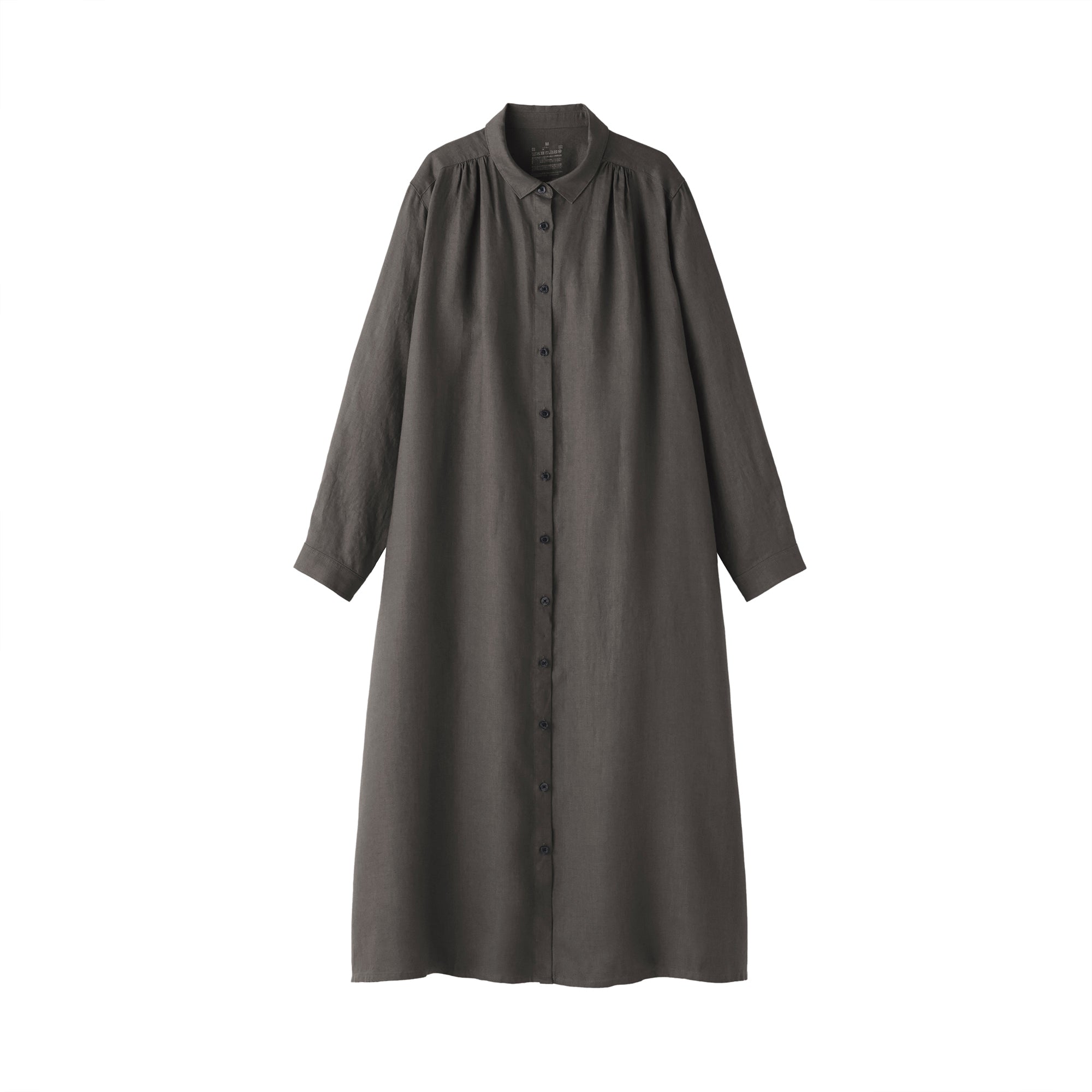 Women's Washed Linen Shirt Dress