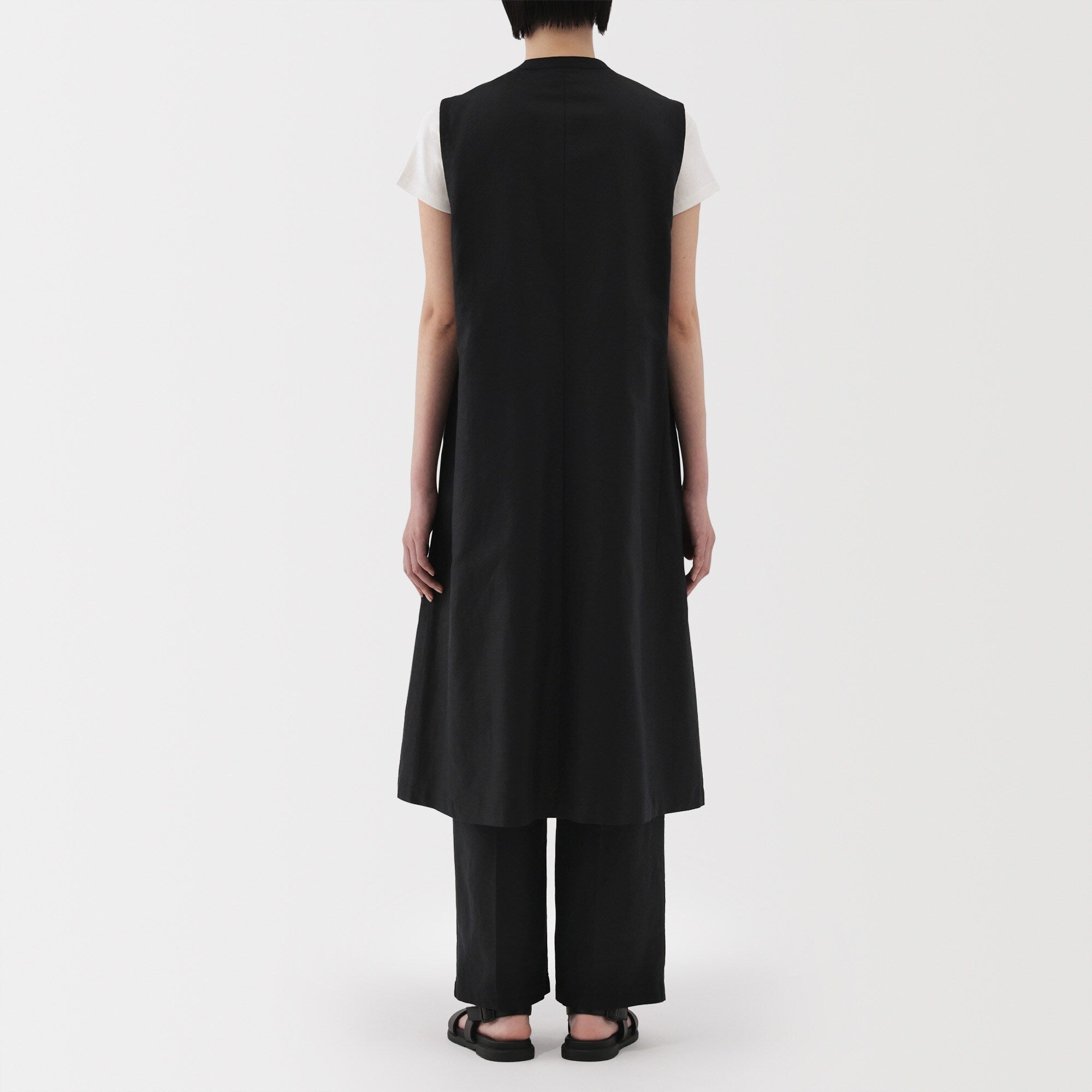 Women's Hemp Blend Twill Long Gilet