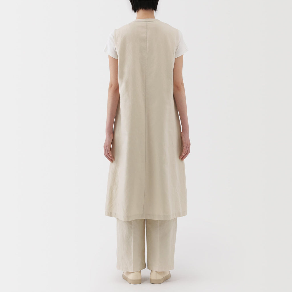 Women's Hemp Blend Twill Long Gilet