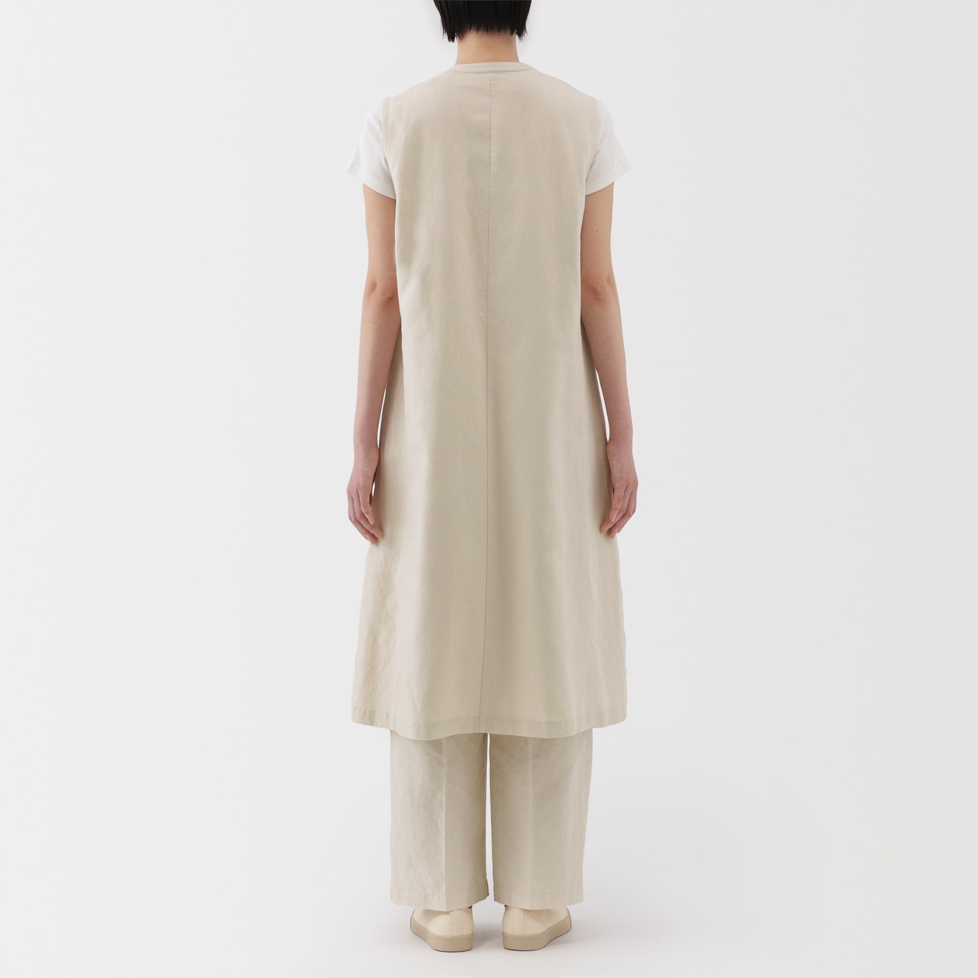Women's Hemp Blend Twill Long Gilet