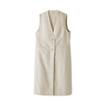 Women's Hemp Blend Twill Long Gilet