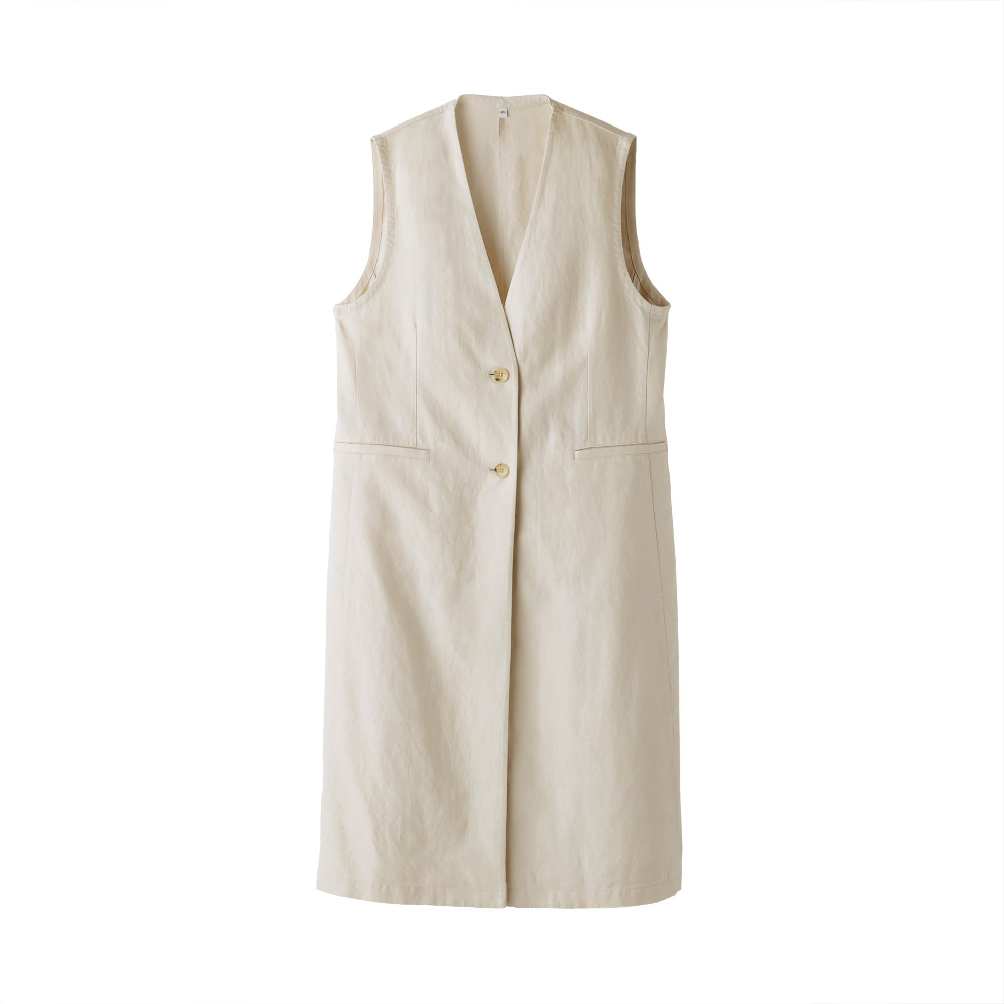Women's Hemp Blend Twill Long Gilet