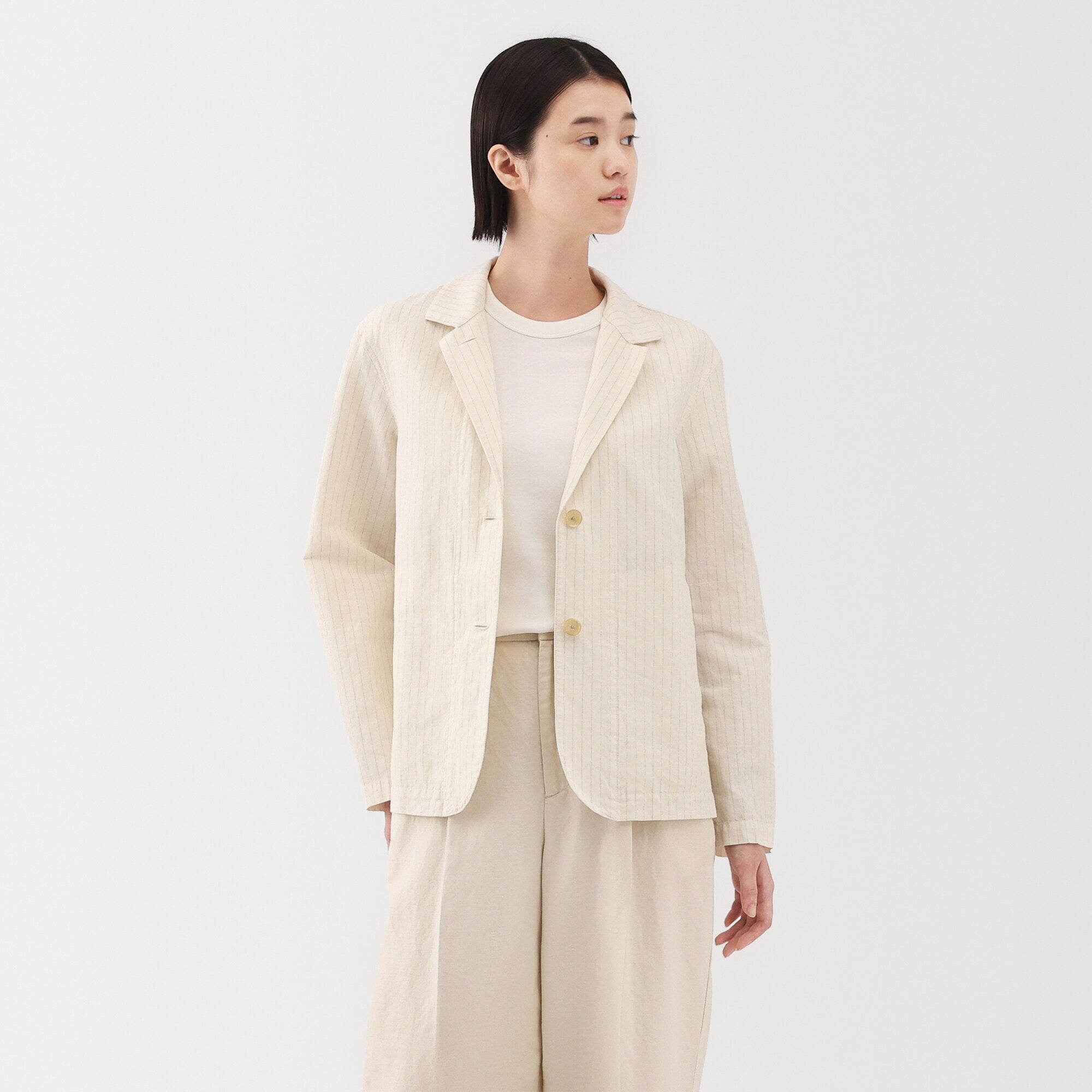 Women's Hemp Cotton Shirt Jacket