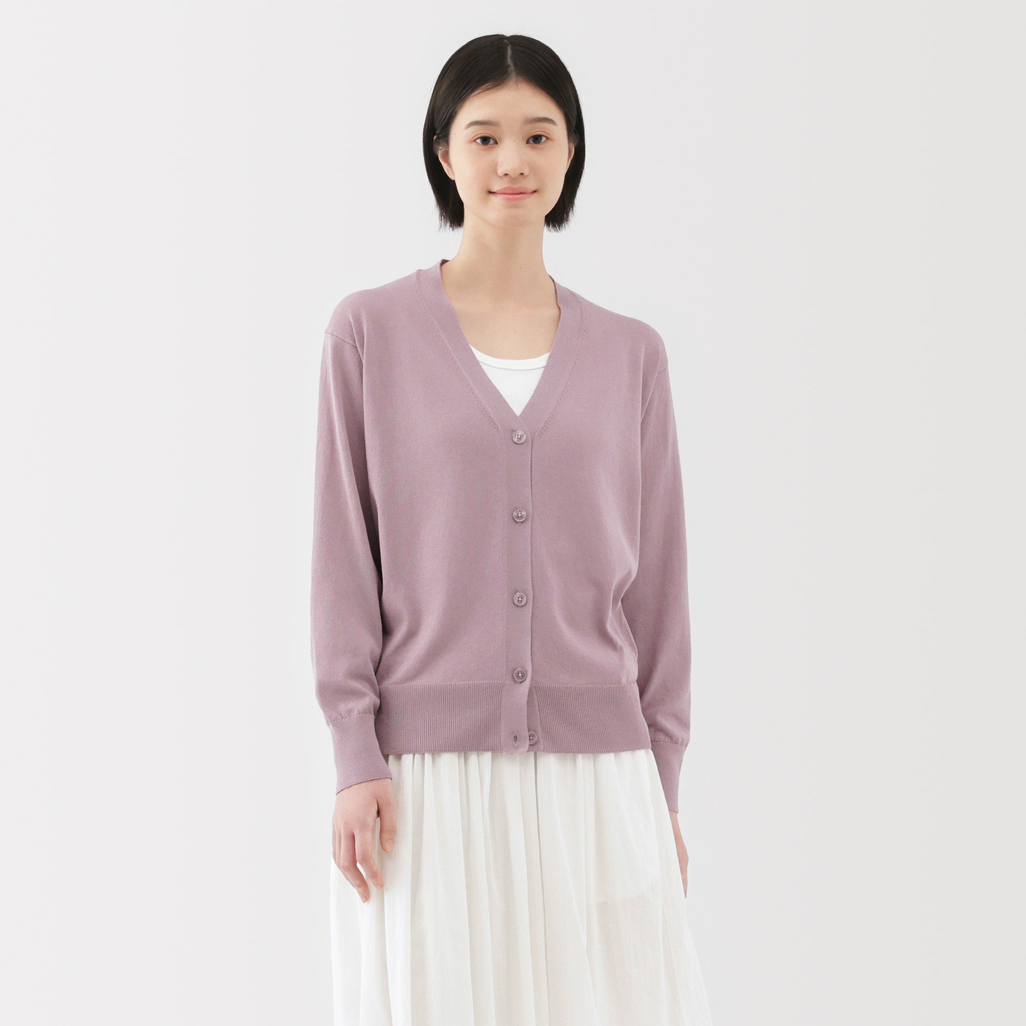 Women's Light Knit V-Neck Cardigan