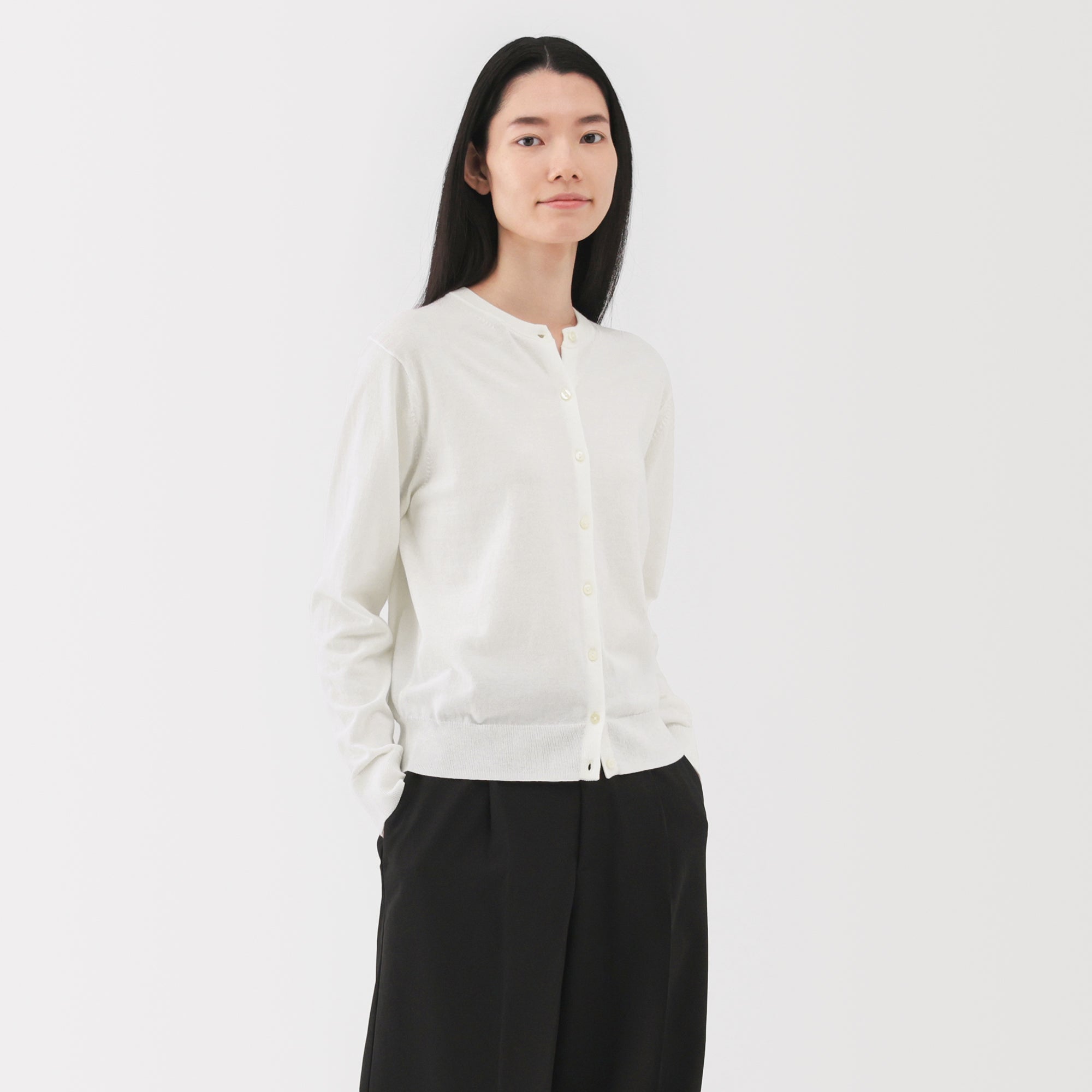 Women's High Twist Crewneck Cardigan