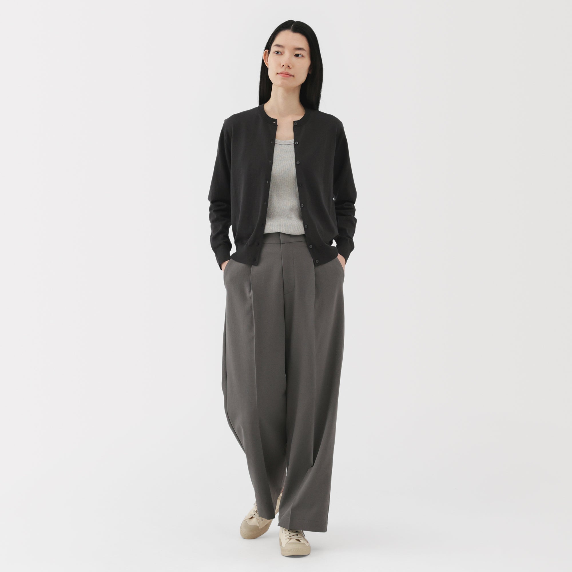 Women's High Twist Crewneck Cardigan
