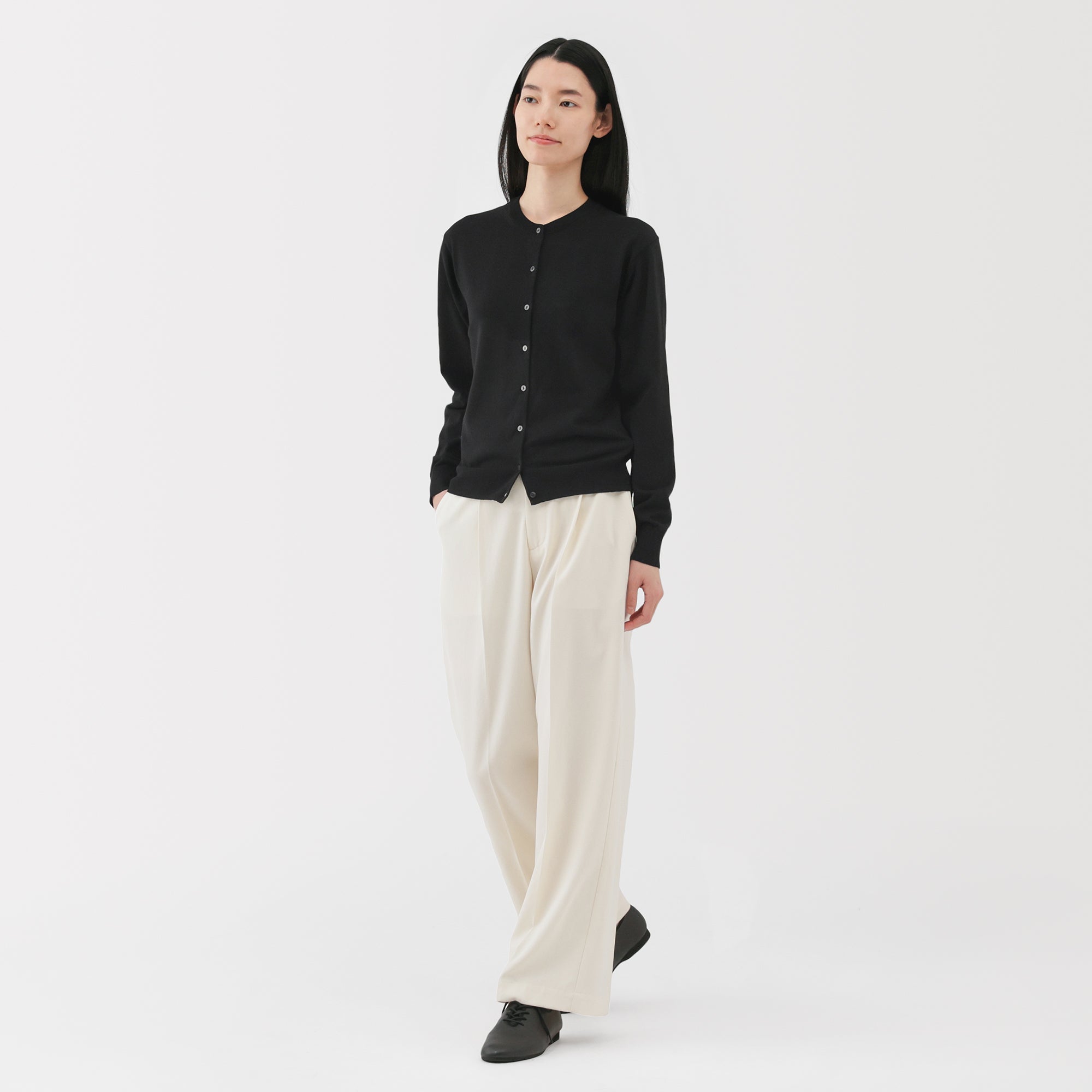 Women's High Twist Crewneck Cardigan