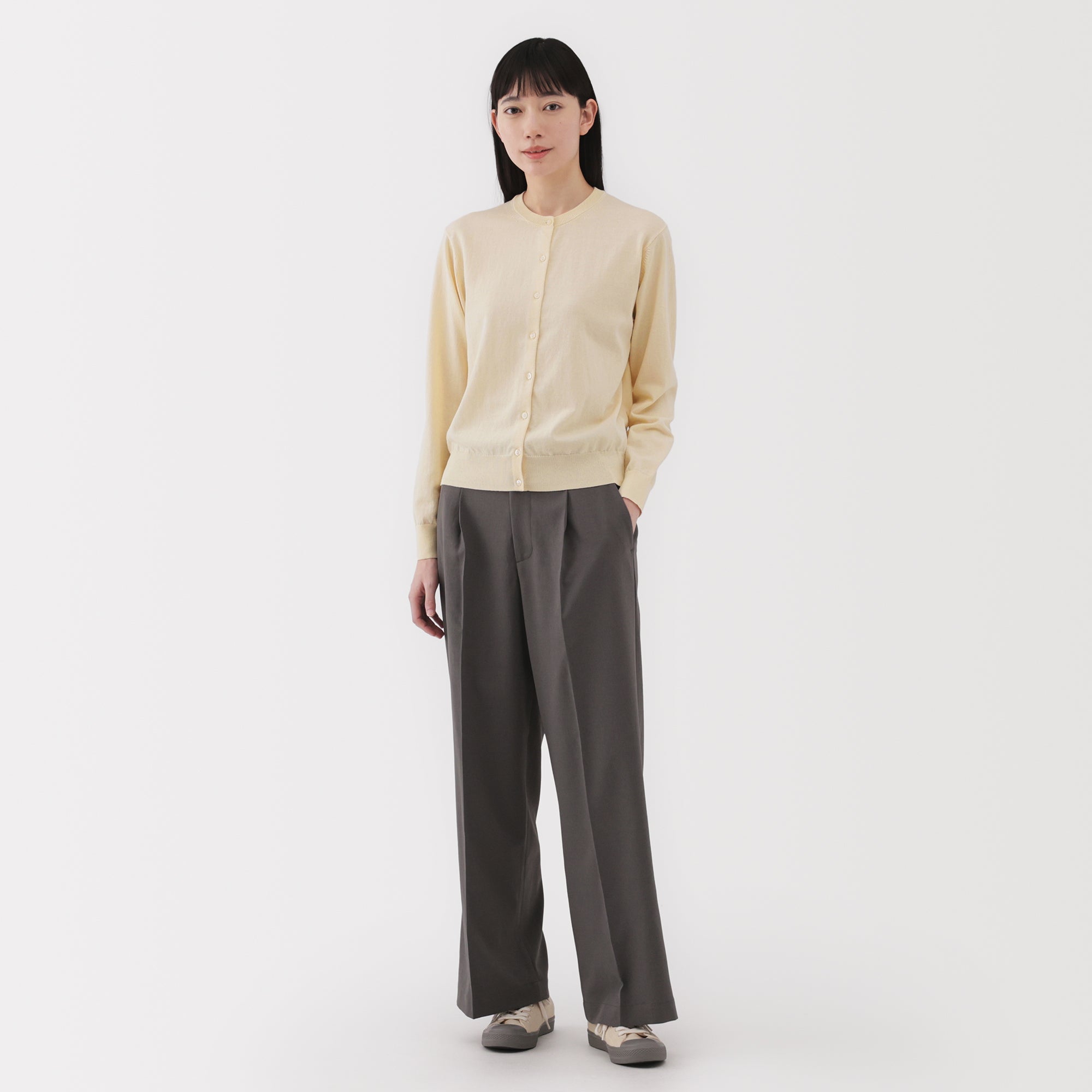 Women's High Twist Crewneck Cardigan