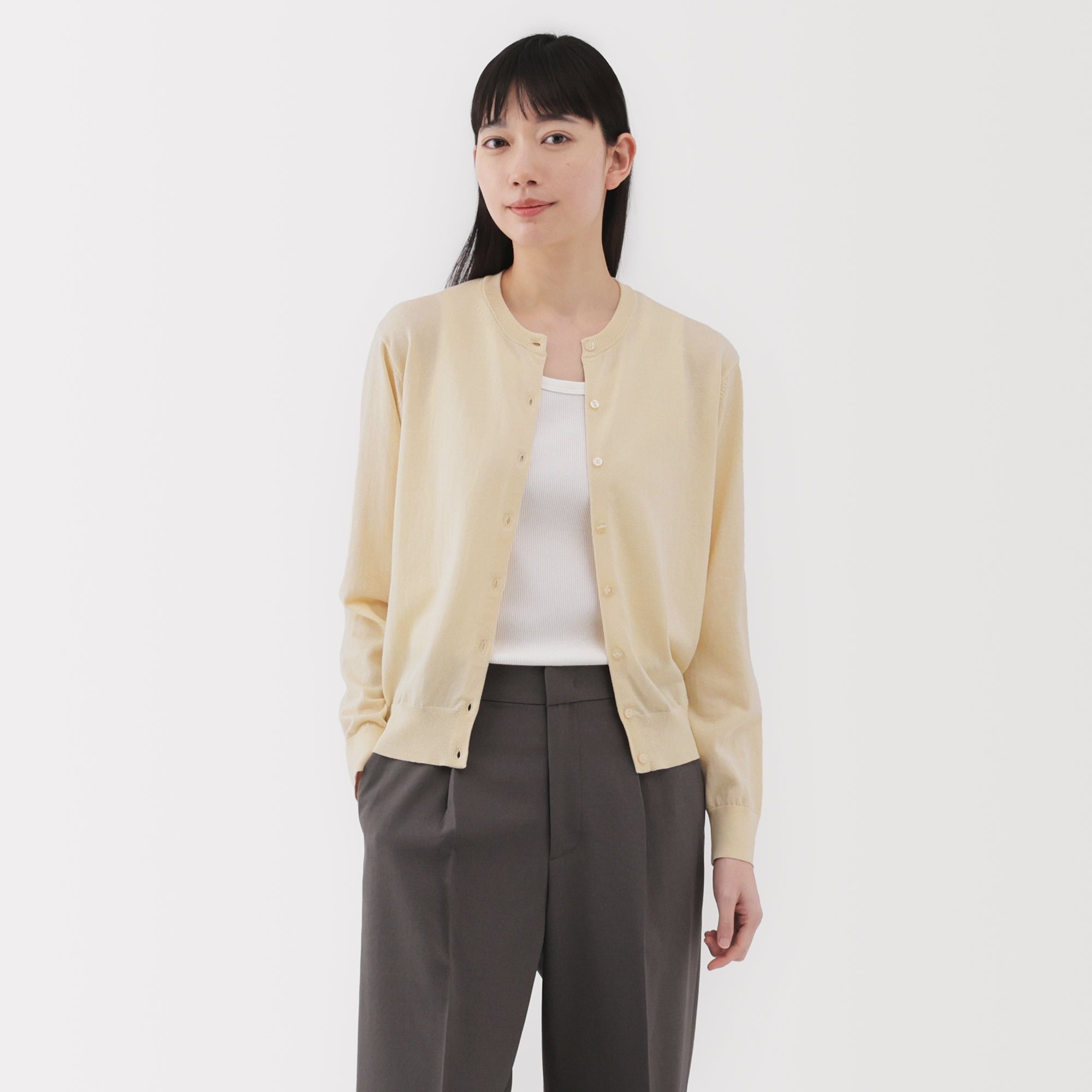 Women's High Twist Crewneck Cardigan