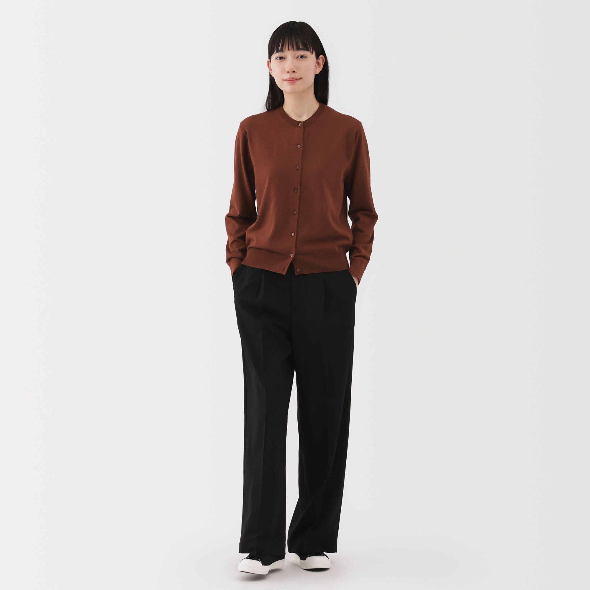 Women's High Twist Crewneck Cardigan