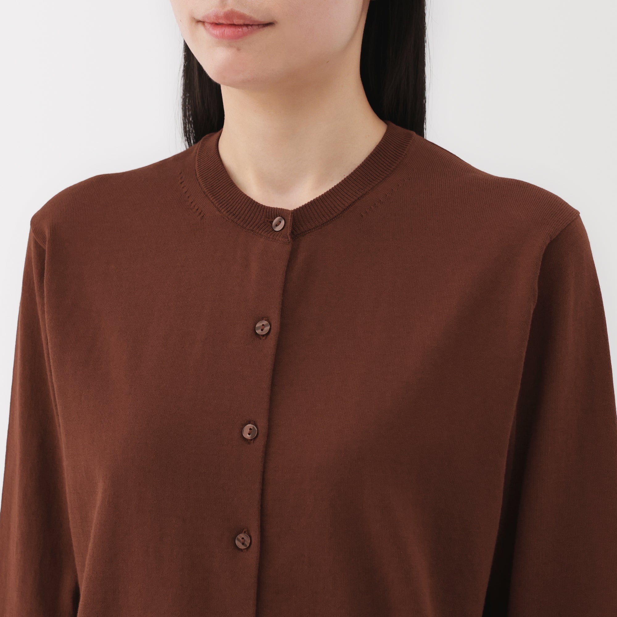 Women's High Twist Crewneck Cardigan