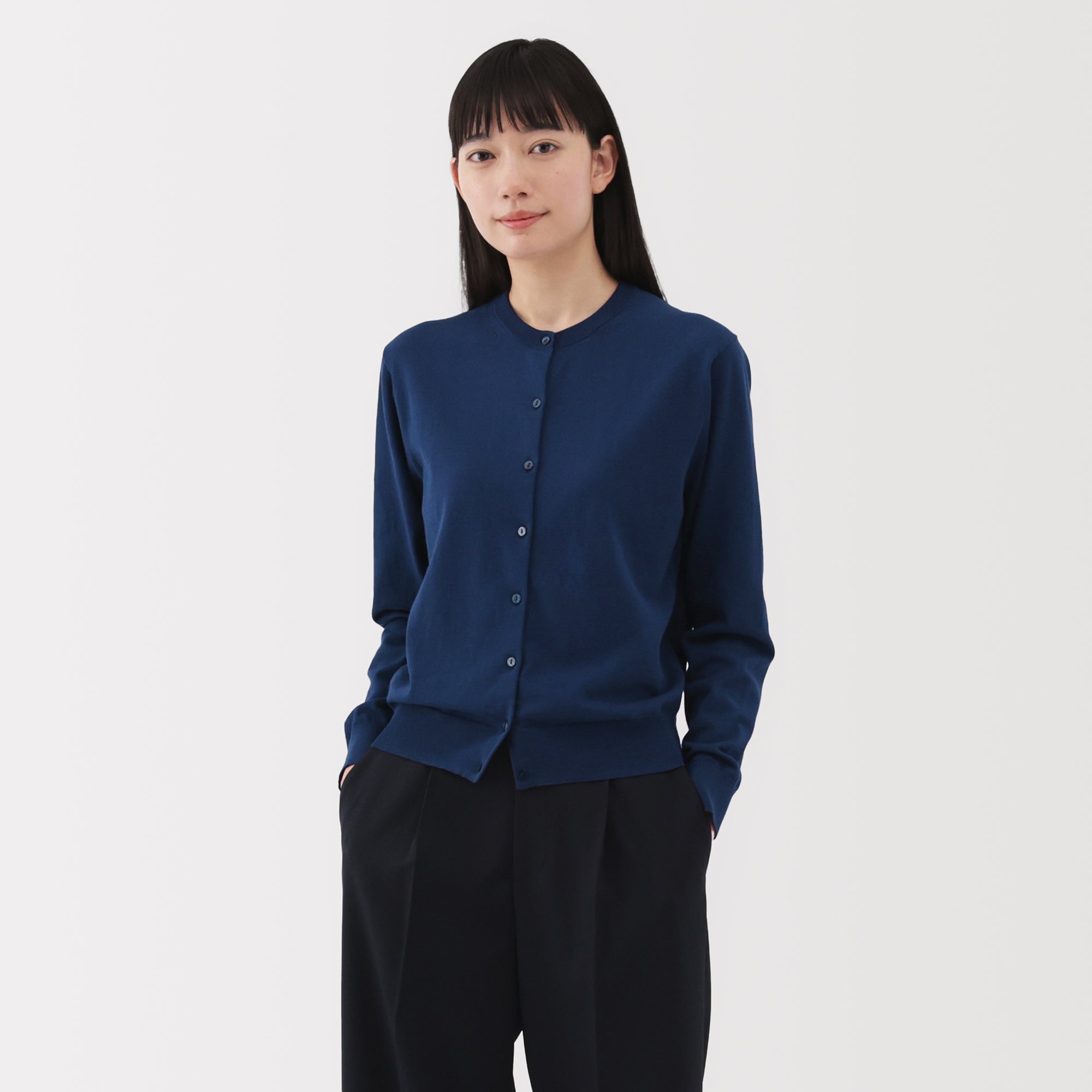 Women's High Twist Crewneck Cardigan
