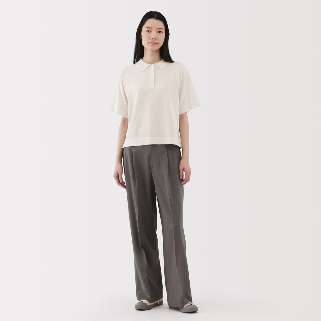 Women's Light Knit Polo Jumper