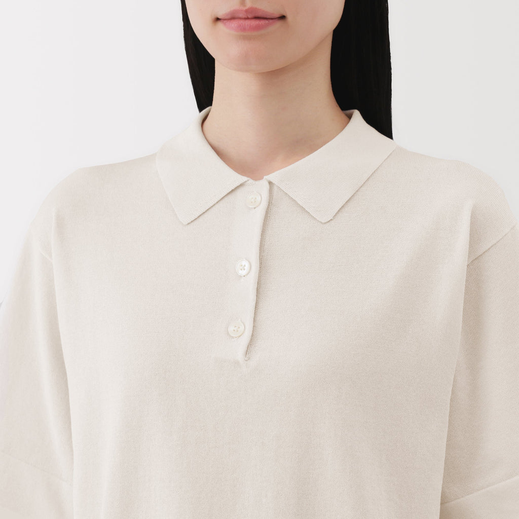 Women's Light Knit Polo Jumper