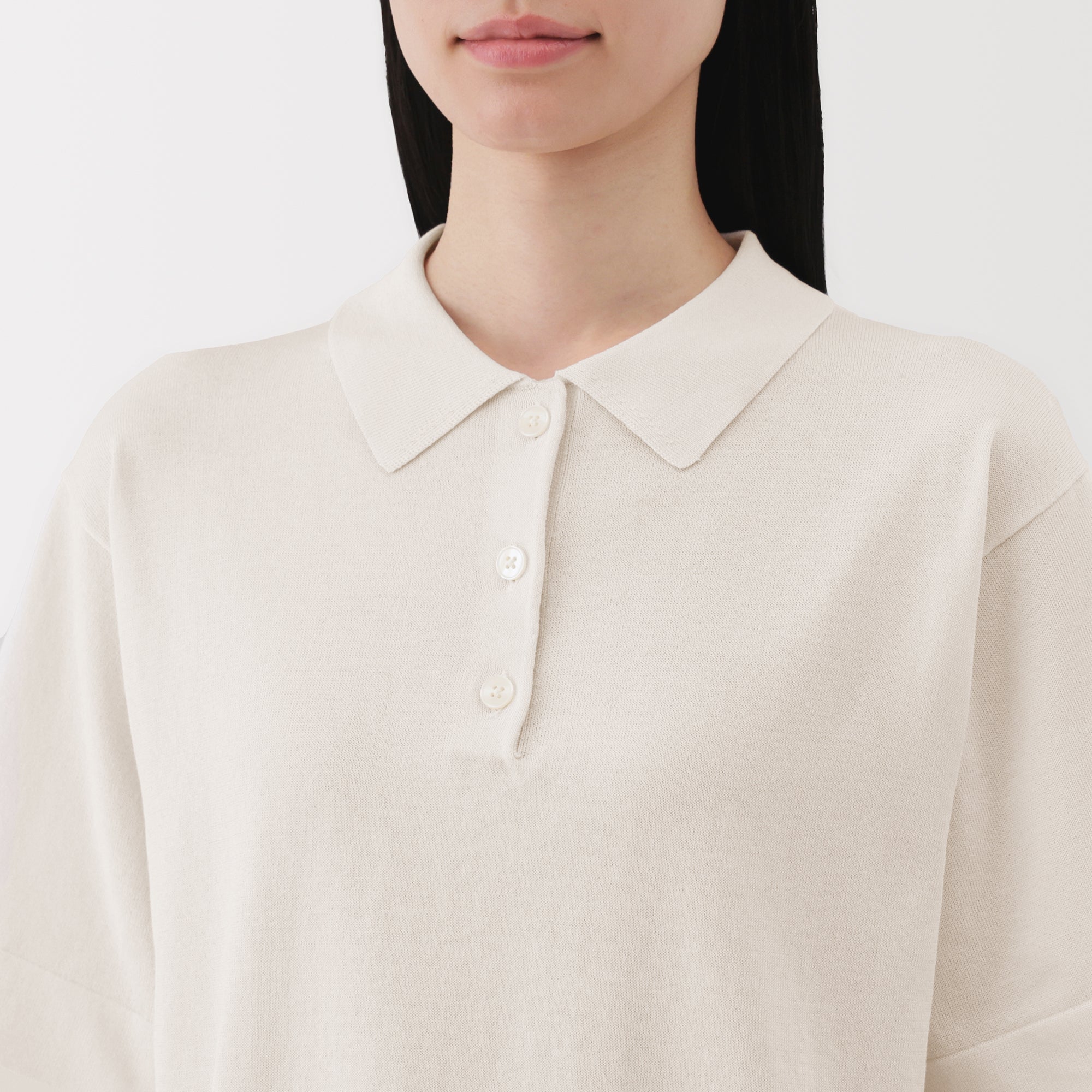 Women's Light Knit Polo Jumper