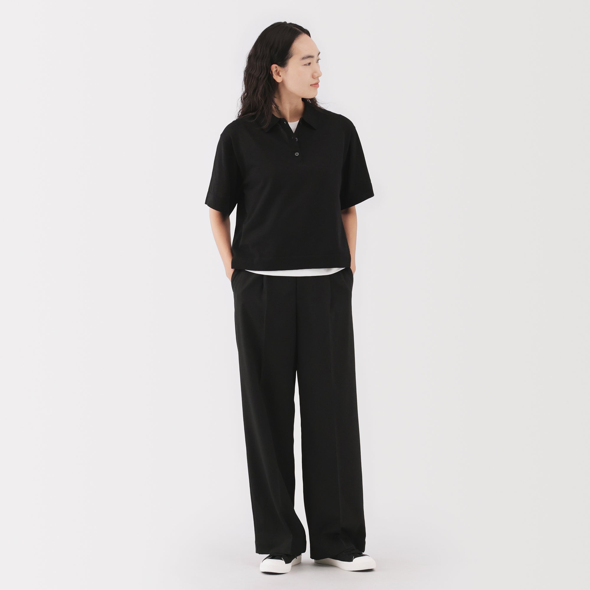 Women's Light Knit Polo Jumper