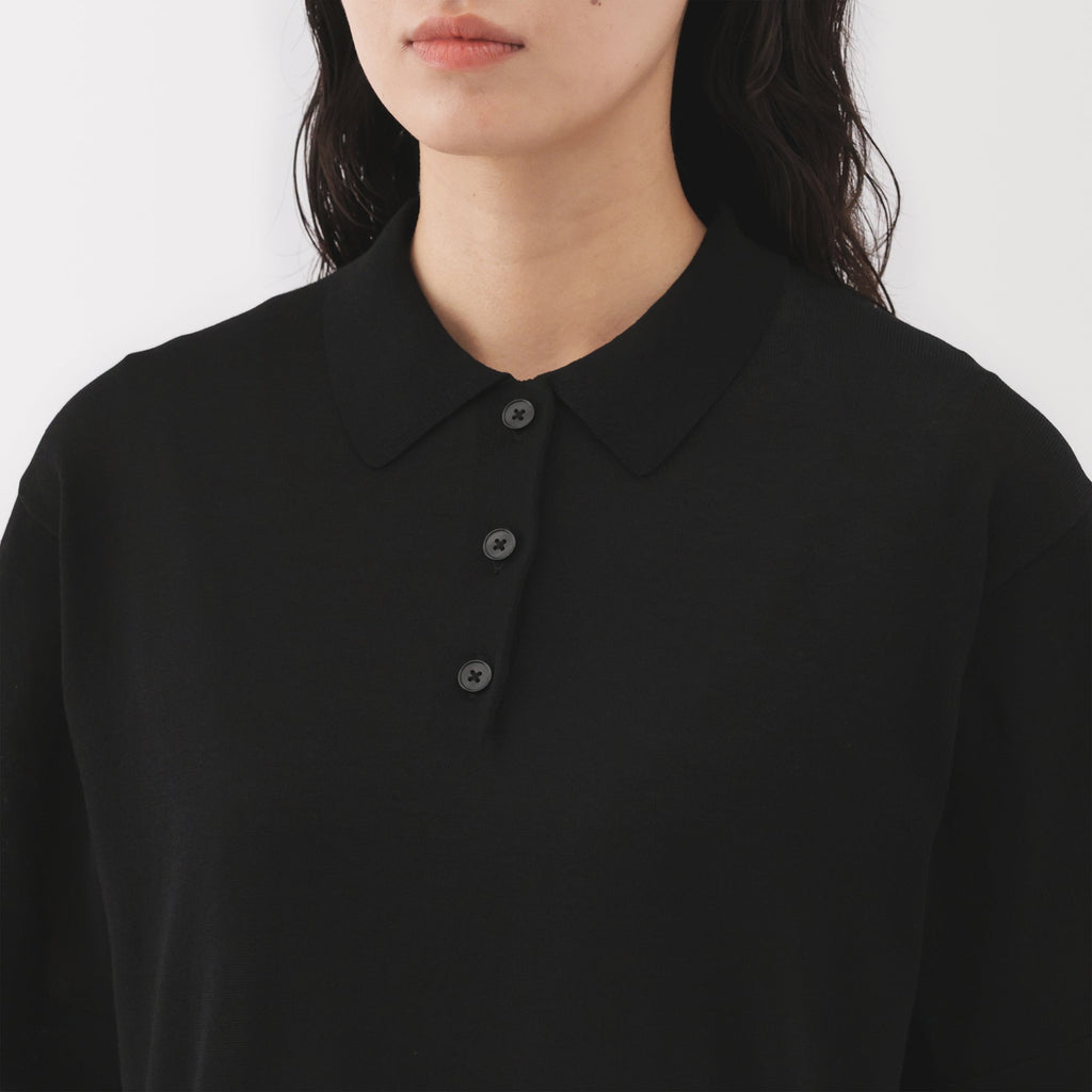 Women's Light Knit Polo Jumper