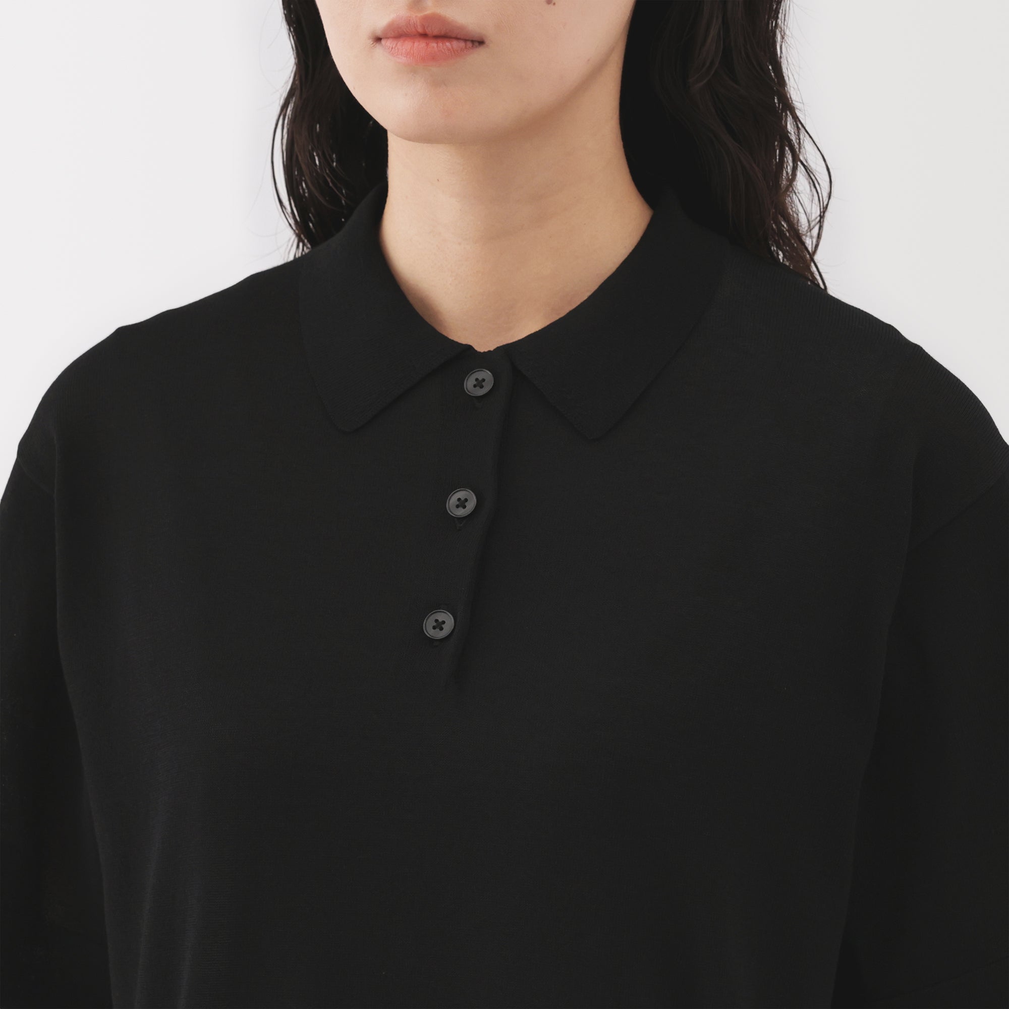 Women's Light Knit Polo Jumper