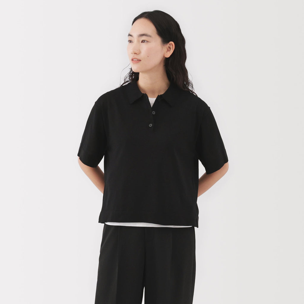 Women's Light Knit Polo Jumper