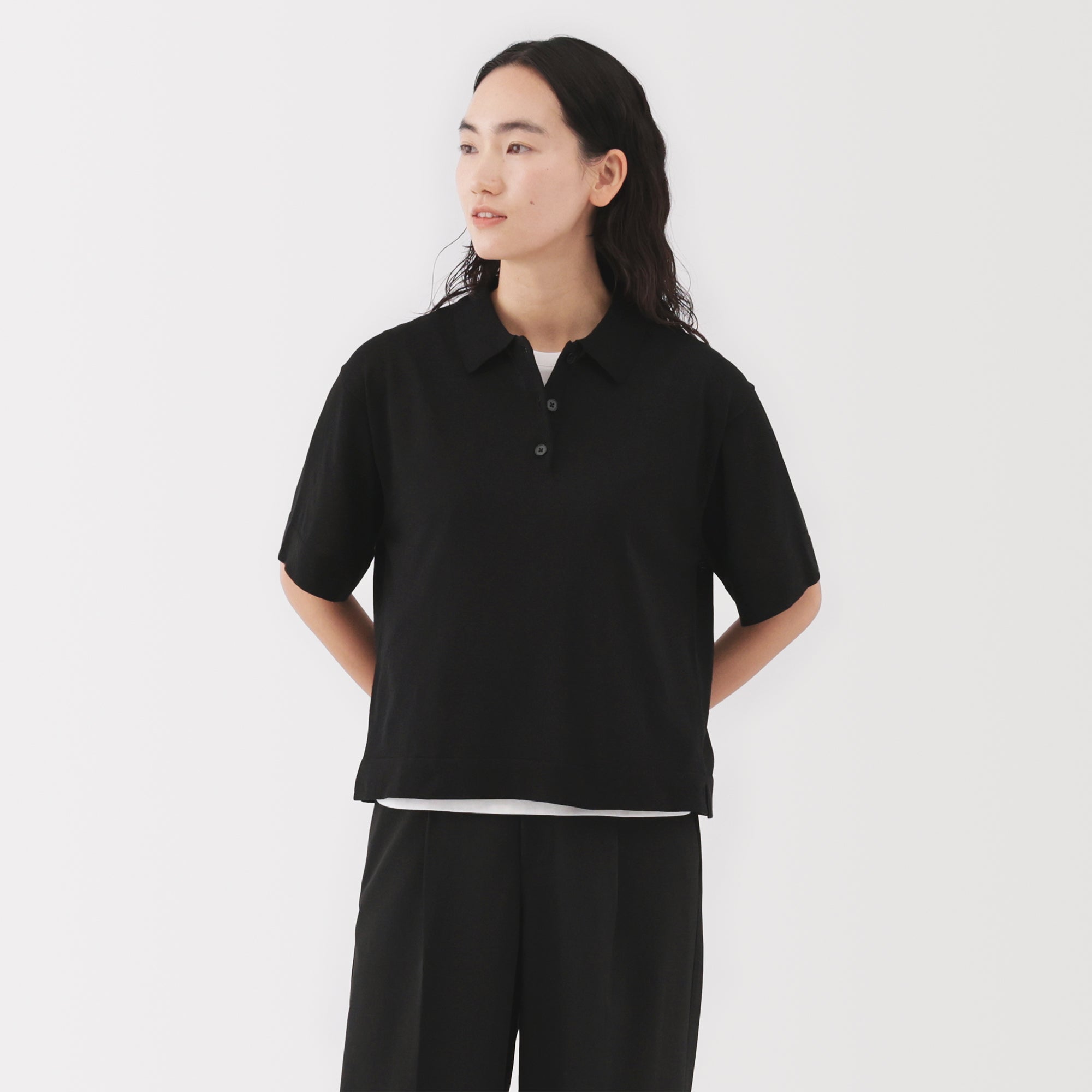 Women's Light Knit Polo Jumper