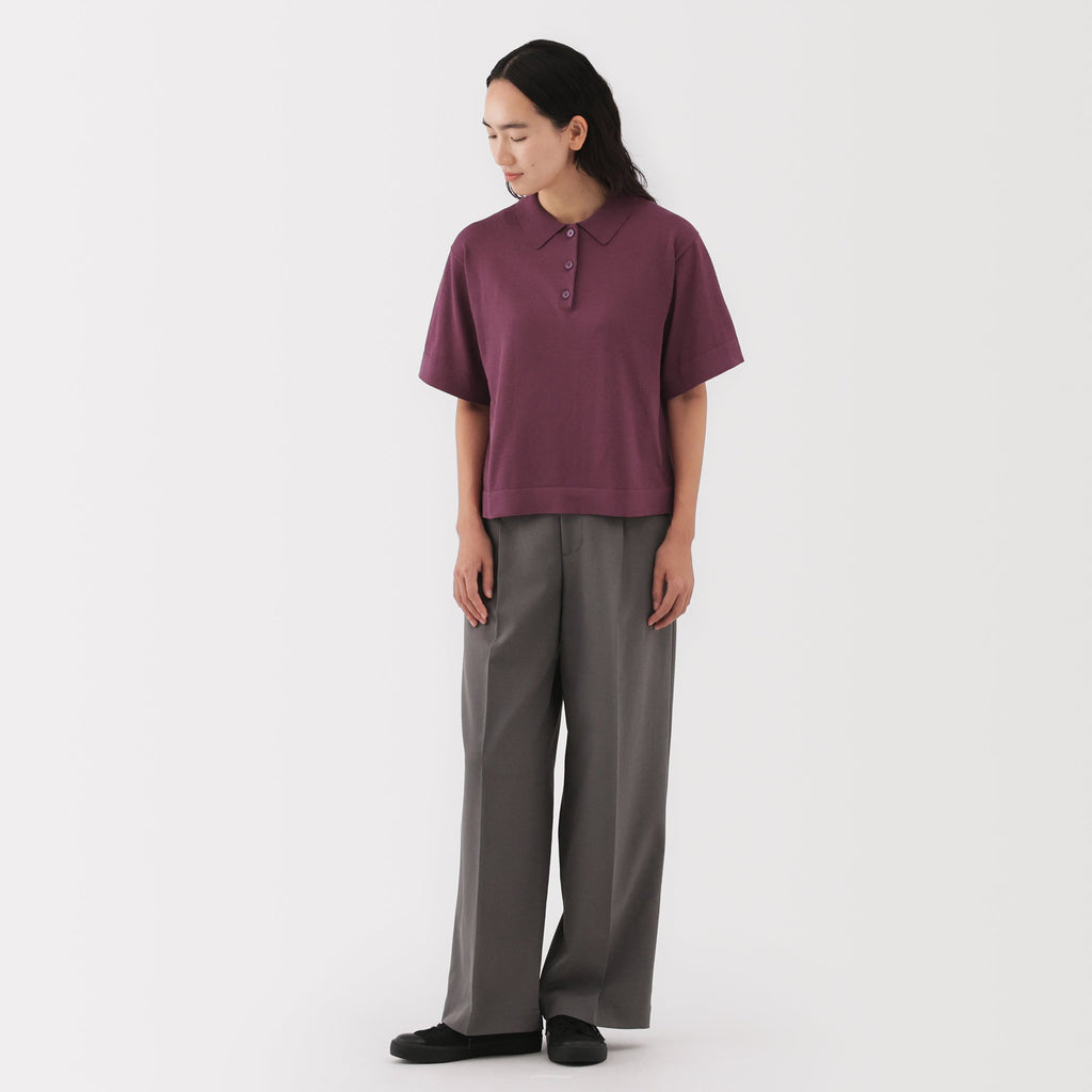 Women's Light Knit Polo Jumper