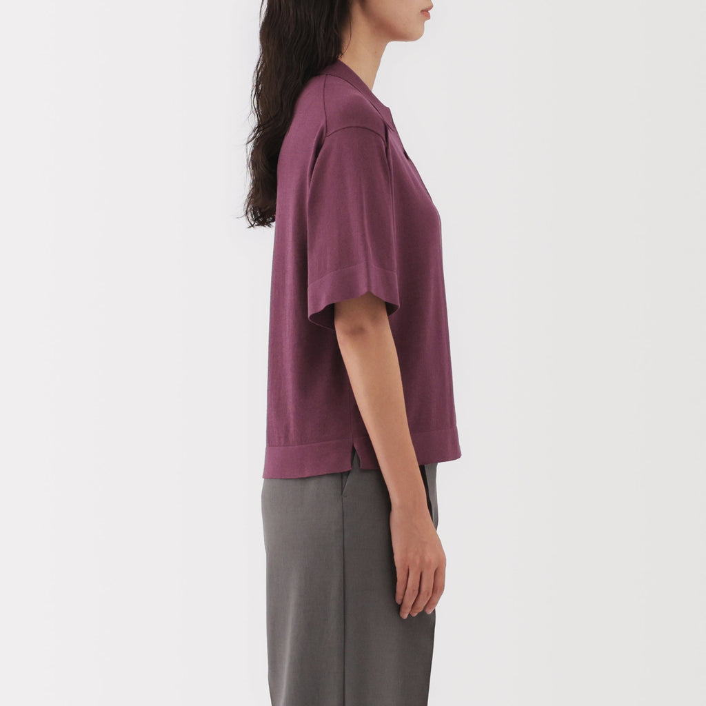 Women's Light Knit Polo Jumper