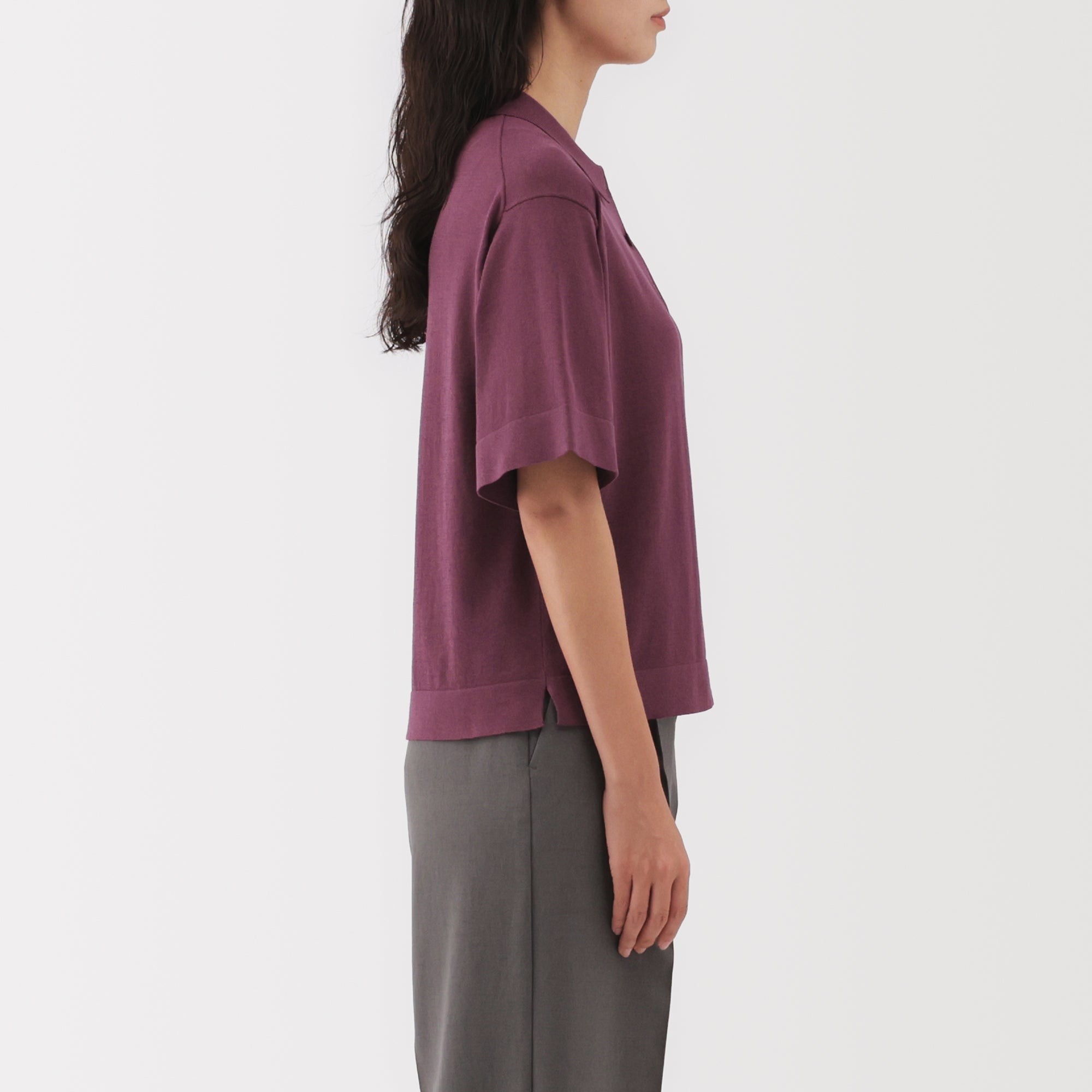 Women's Light Knit Polo Jumper
