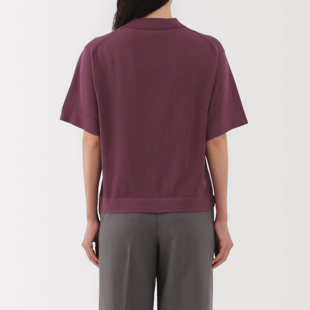 Women's Light Knit Polo Jumper
