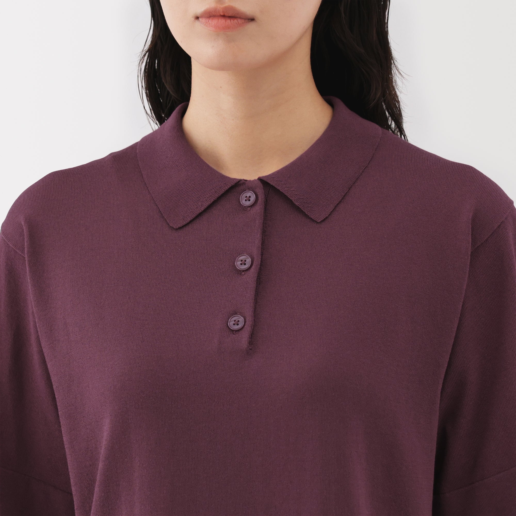 Women's Light Knit Polo Jumper