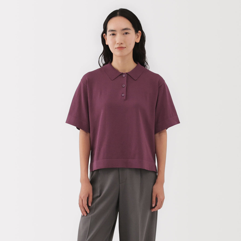 Women's Light Knit Polo Jumper