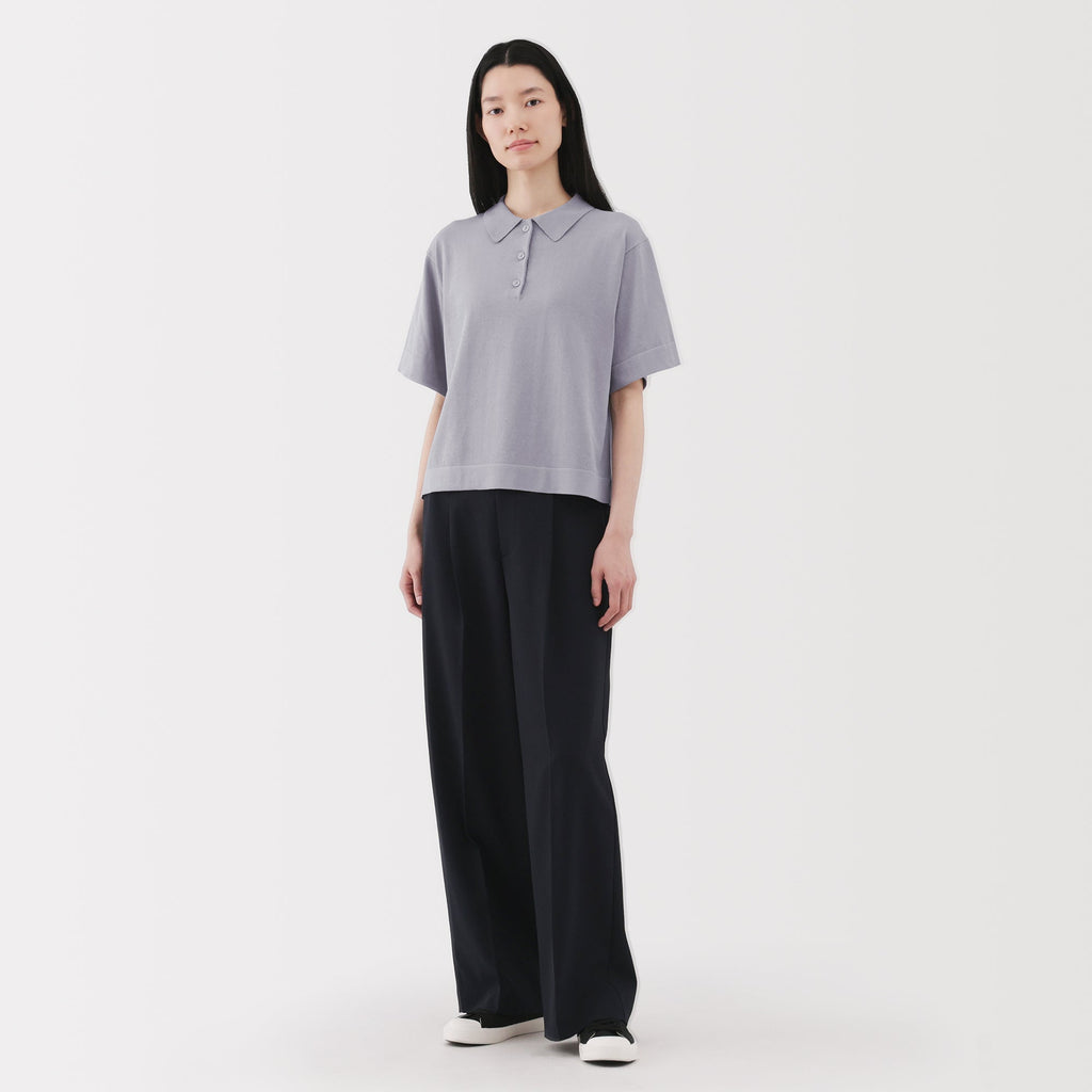 Women's Light Knit Polo Jumper