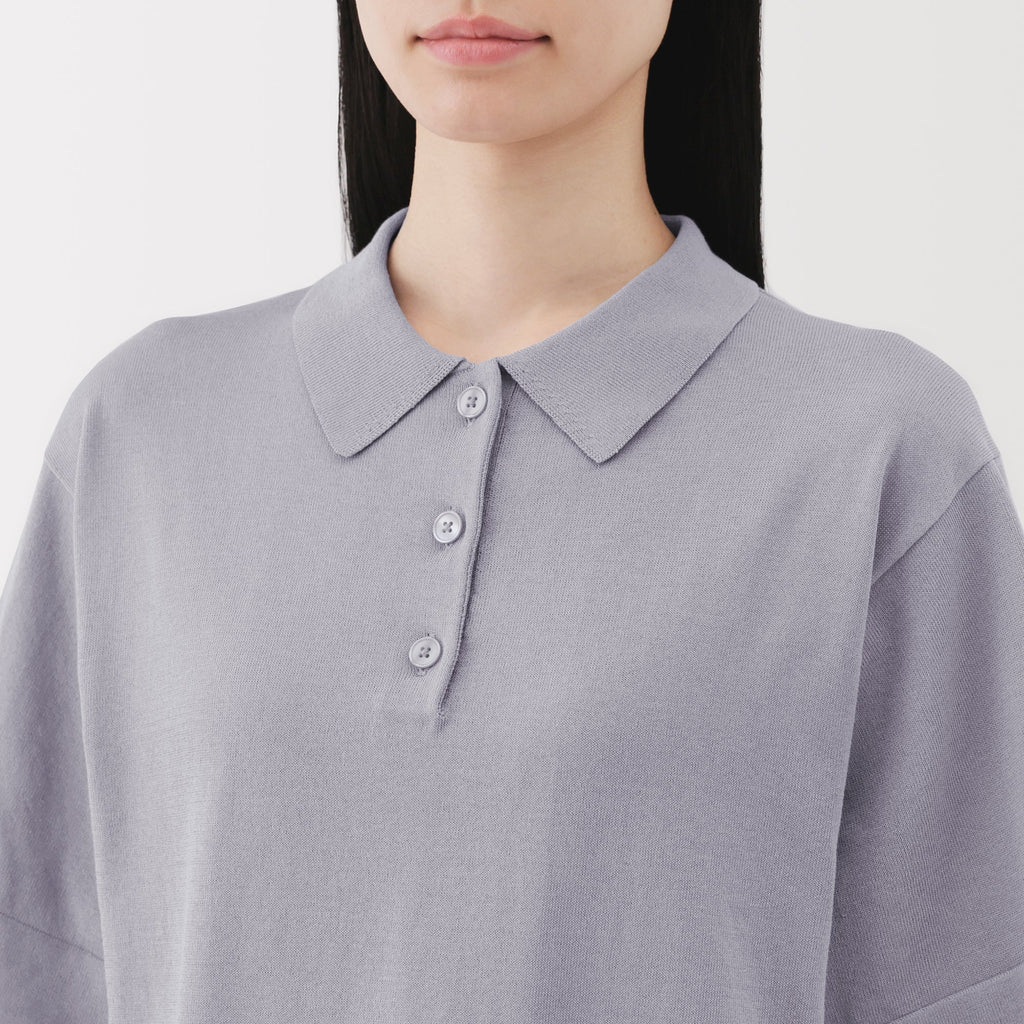 Women's Light Knit Polo Jumper