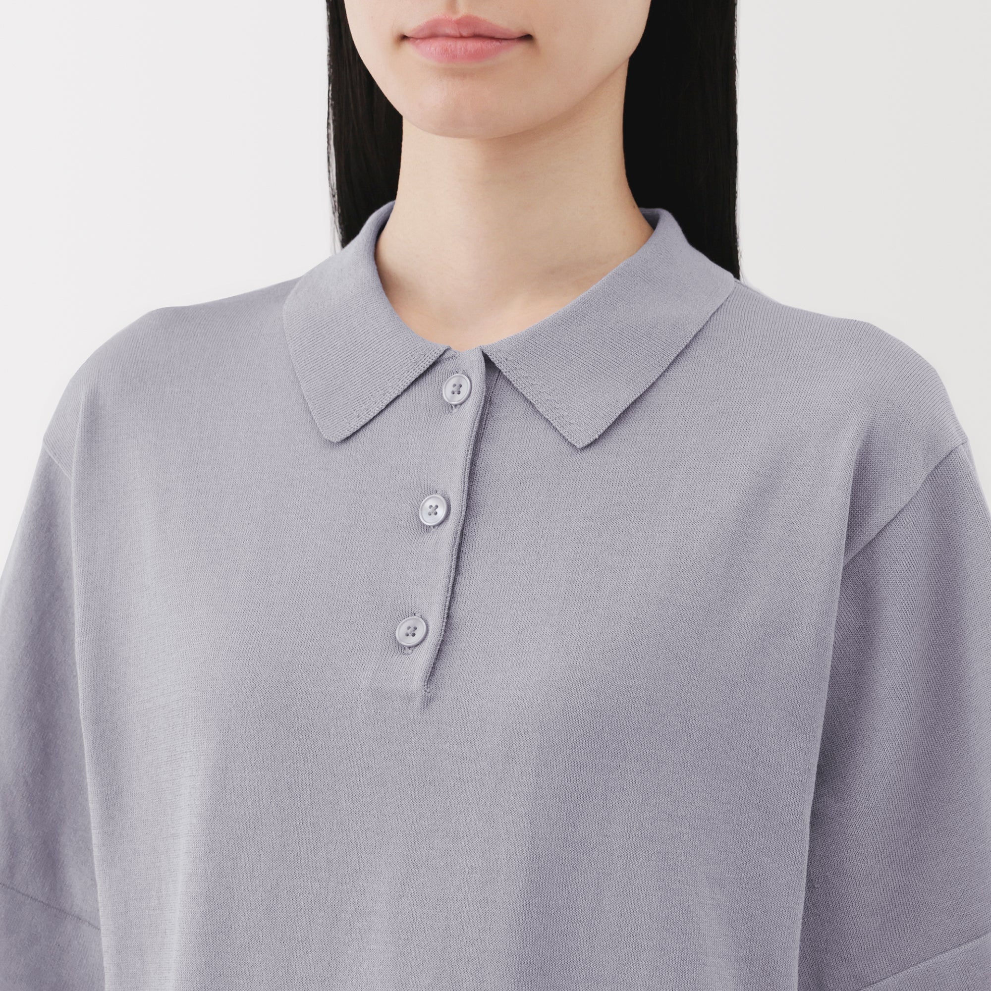 Women's Light Knit Polo Jumper