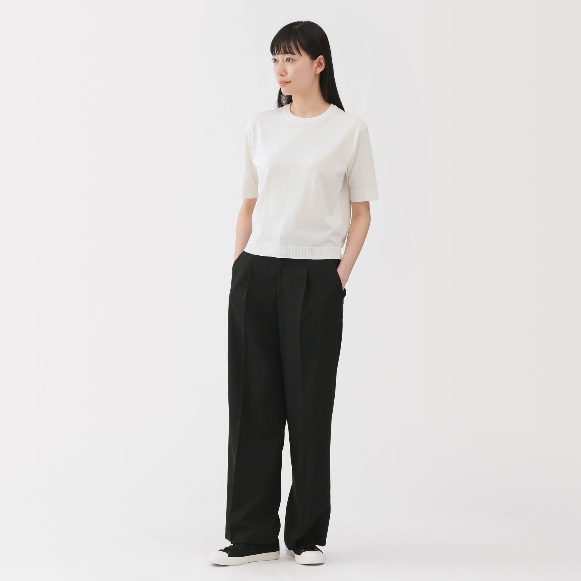 Women's High Twist Half Sleeve Sweater
