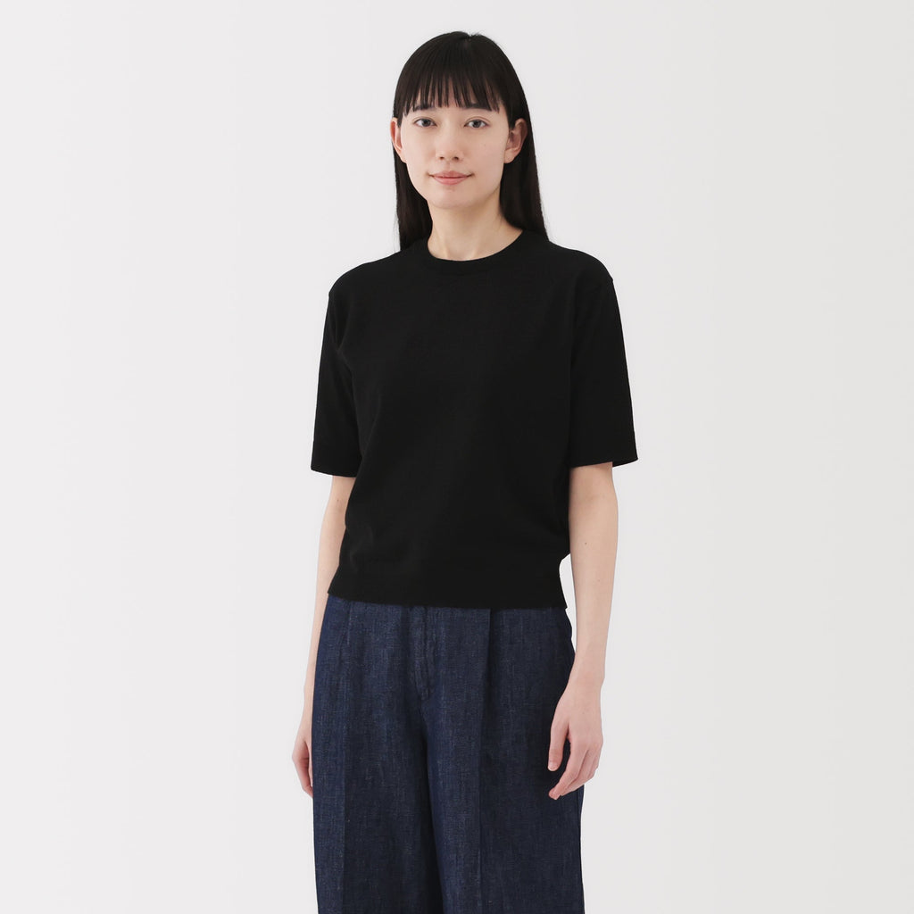 Women's High Twist Half Sleeve Sweater