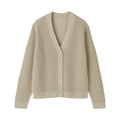 Women's Linen Blend Mesh V Neck Cardigan