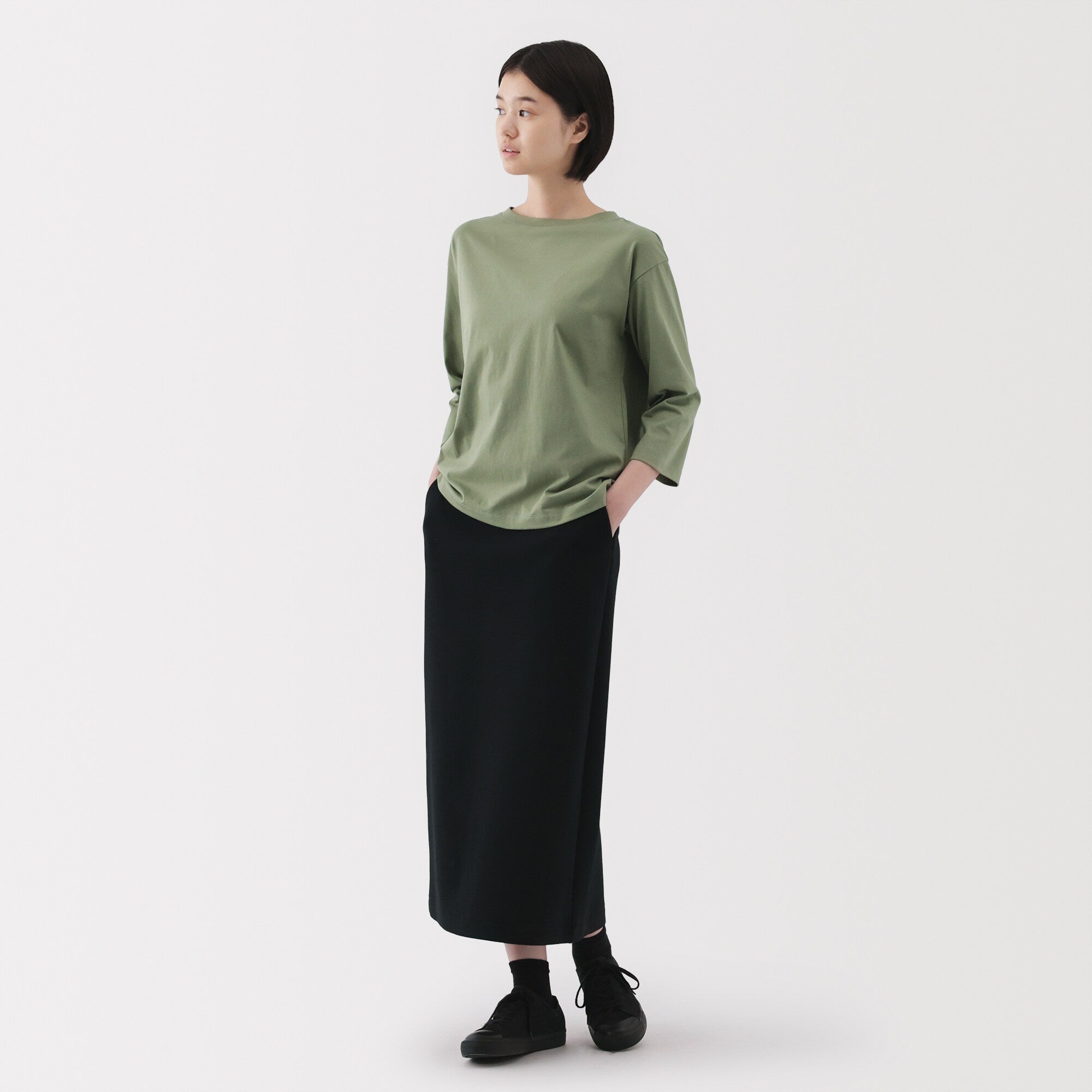 Women's Jersey Boatneck 3/4 Sleeve T-Shirt