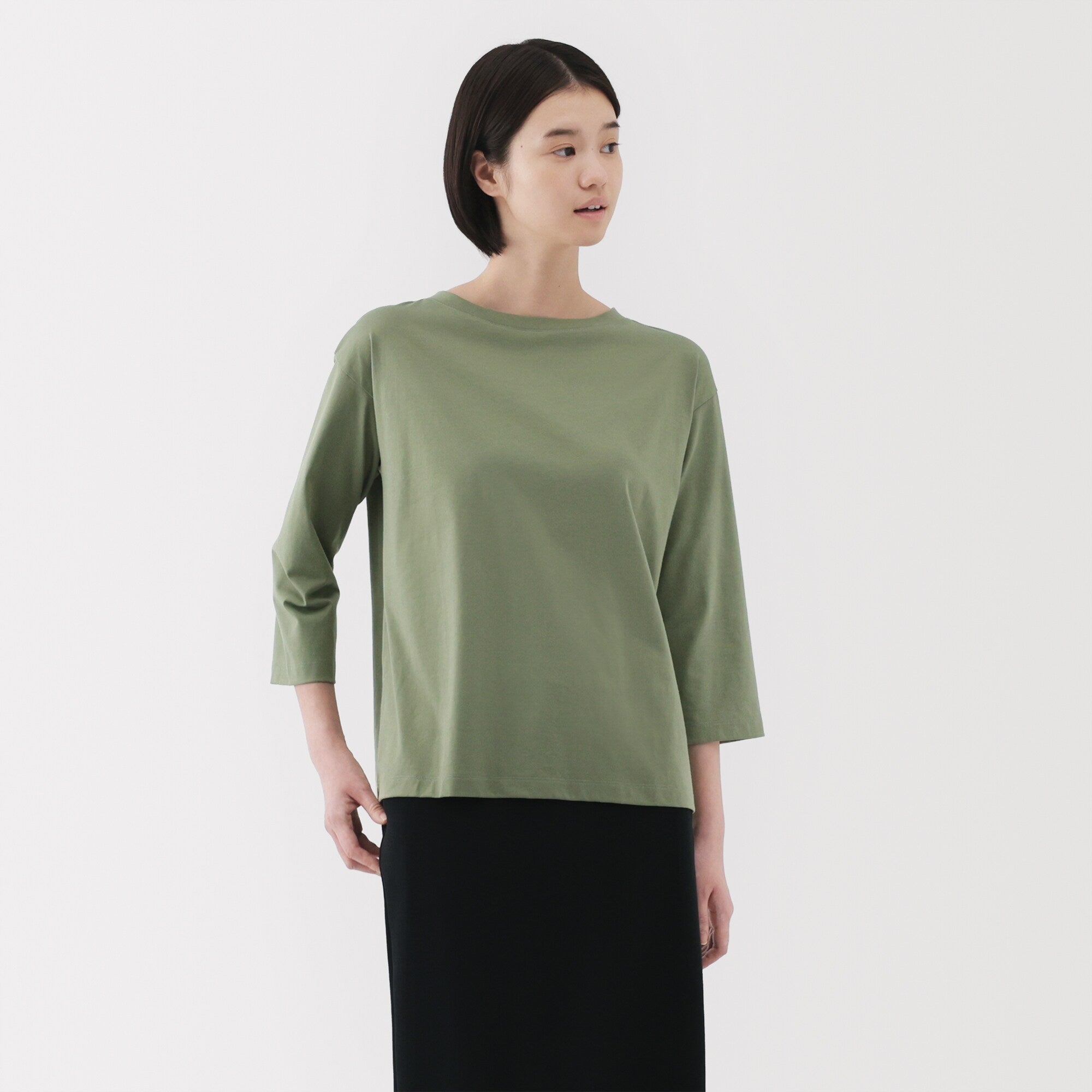 Women's Jersey Boatneck 3/4 Sleeve T-Shirt