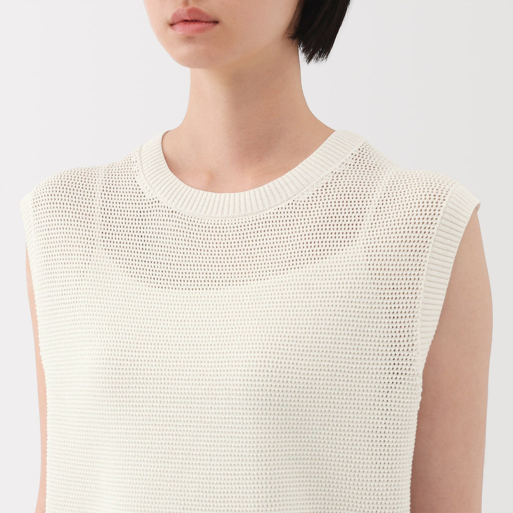 Women's High Twisted Yarn Mesh French Sleeve Sweater