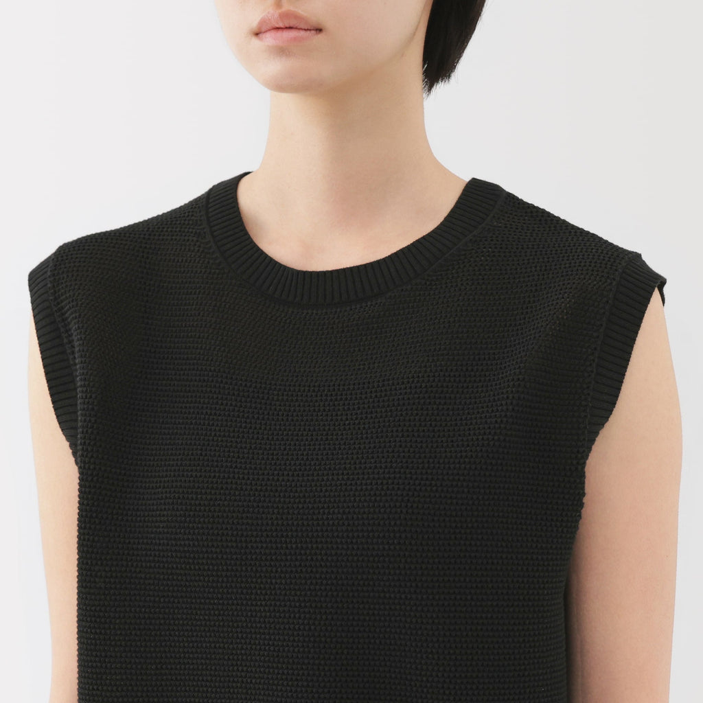 Women's High Twisted Yarn Mesh French Sleeve Sweater