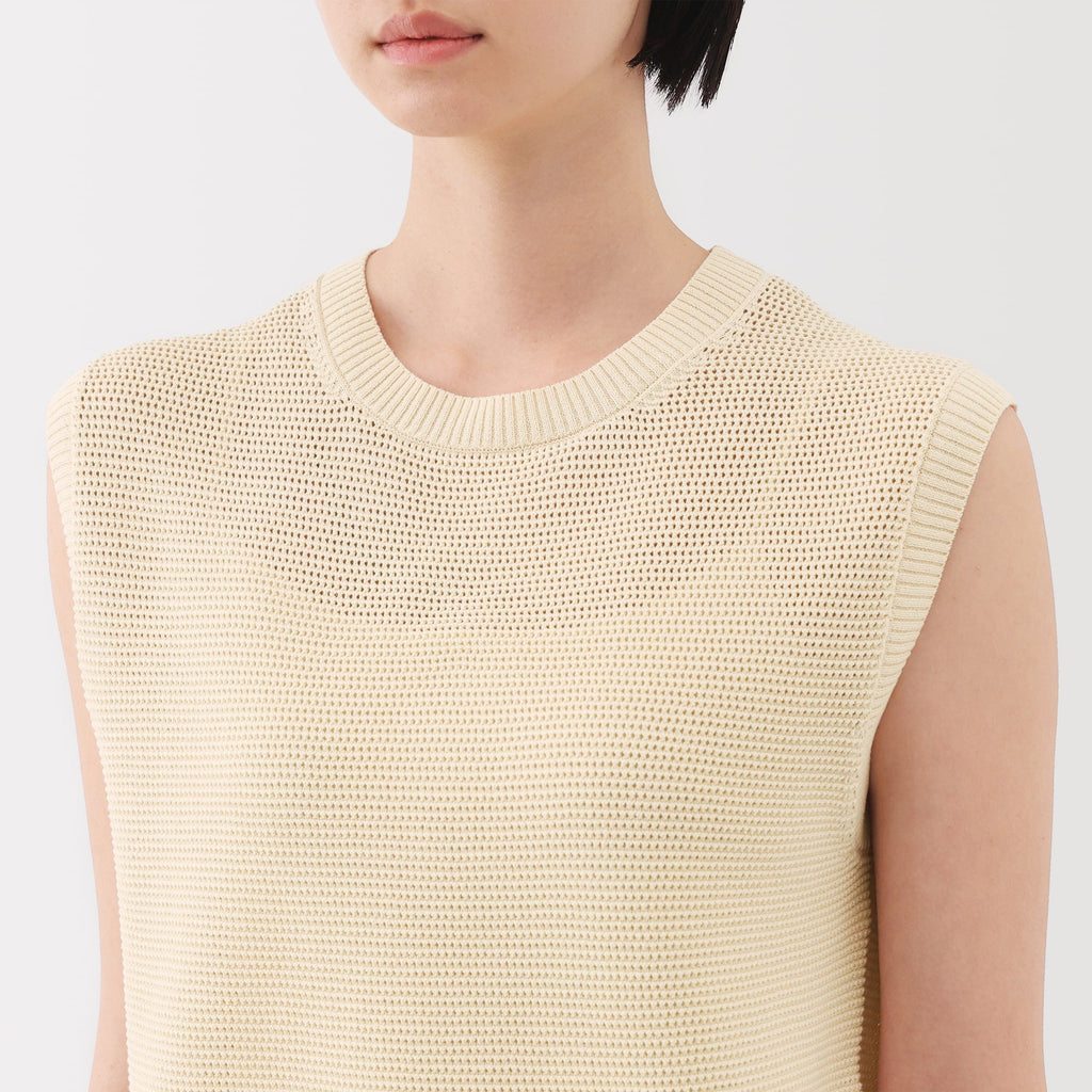 Women's High Twisted Yarn Mesh French Sleeve Sweater