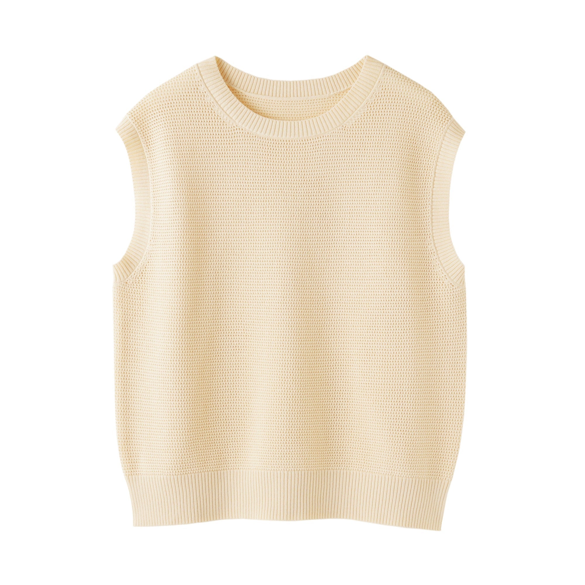 Women's High Twisted Yarn Mesh French Sleeve Sweater
