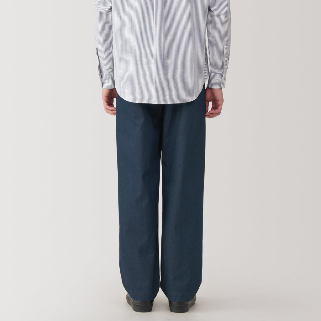 Men's Indigo Darted Wide Pants