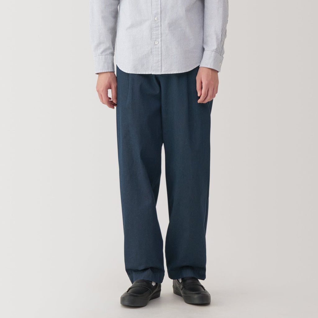 Men's Indigo Darted Wide Pants