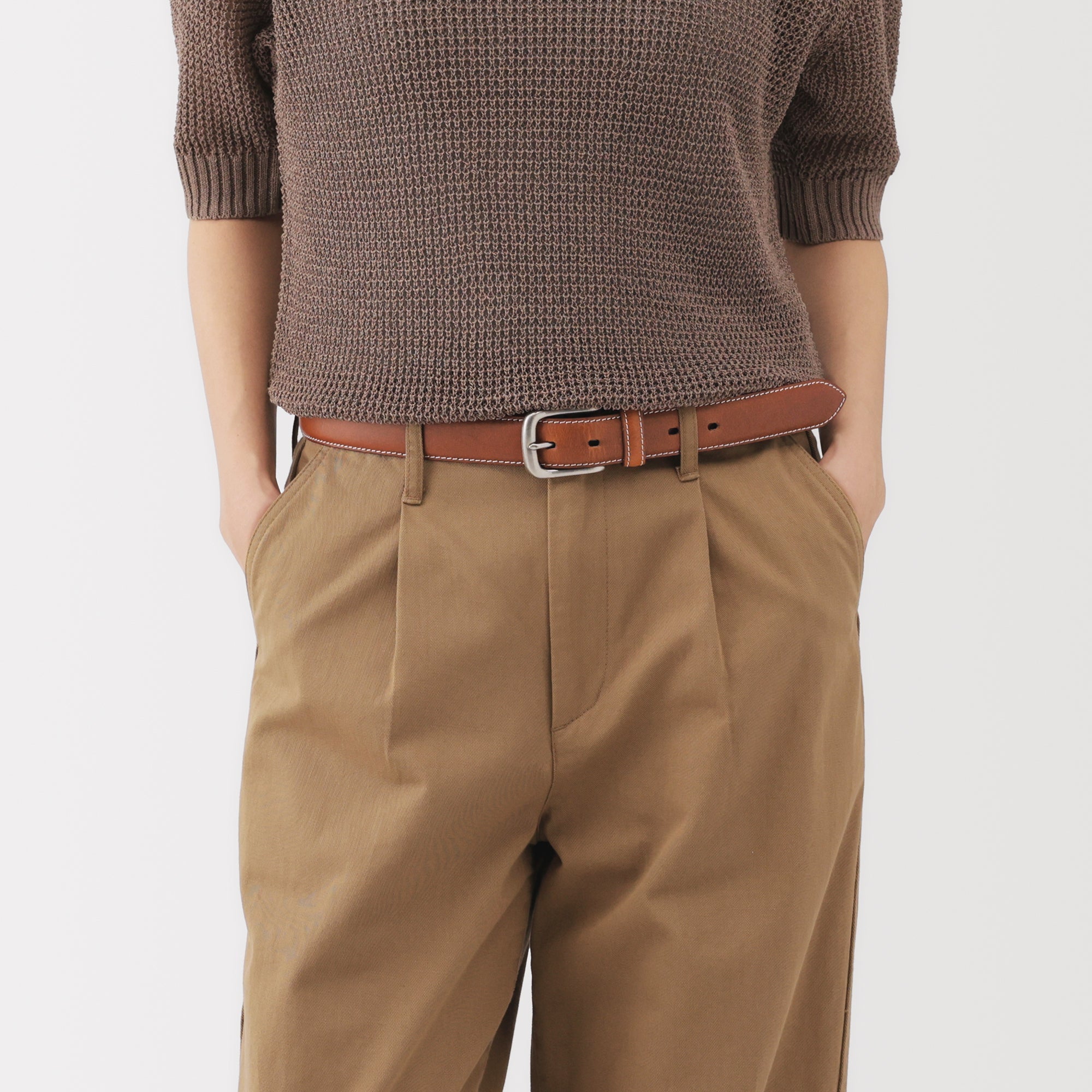 Tanned Leather Adjustable Belt